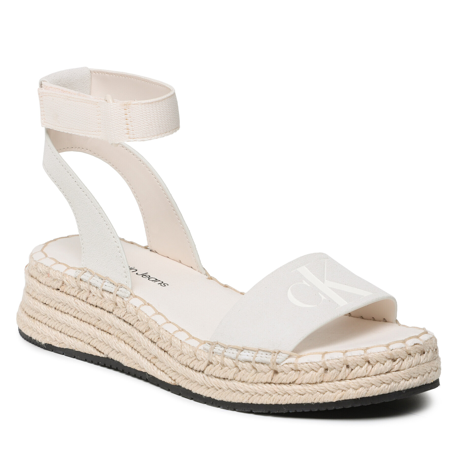 Calvin Klein Jeans Espadrilles Sport Wedge Rope Su Con YW0YW00977 Ekru - Pepit.hu