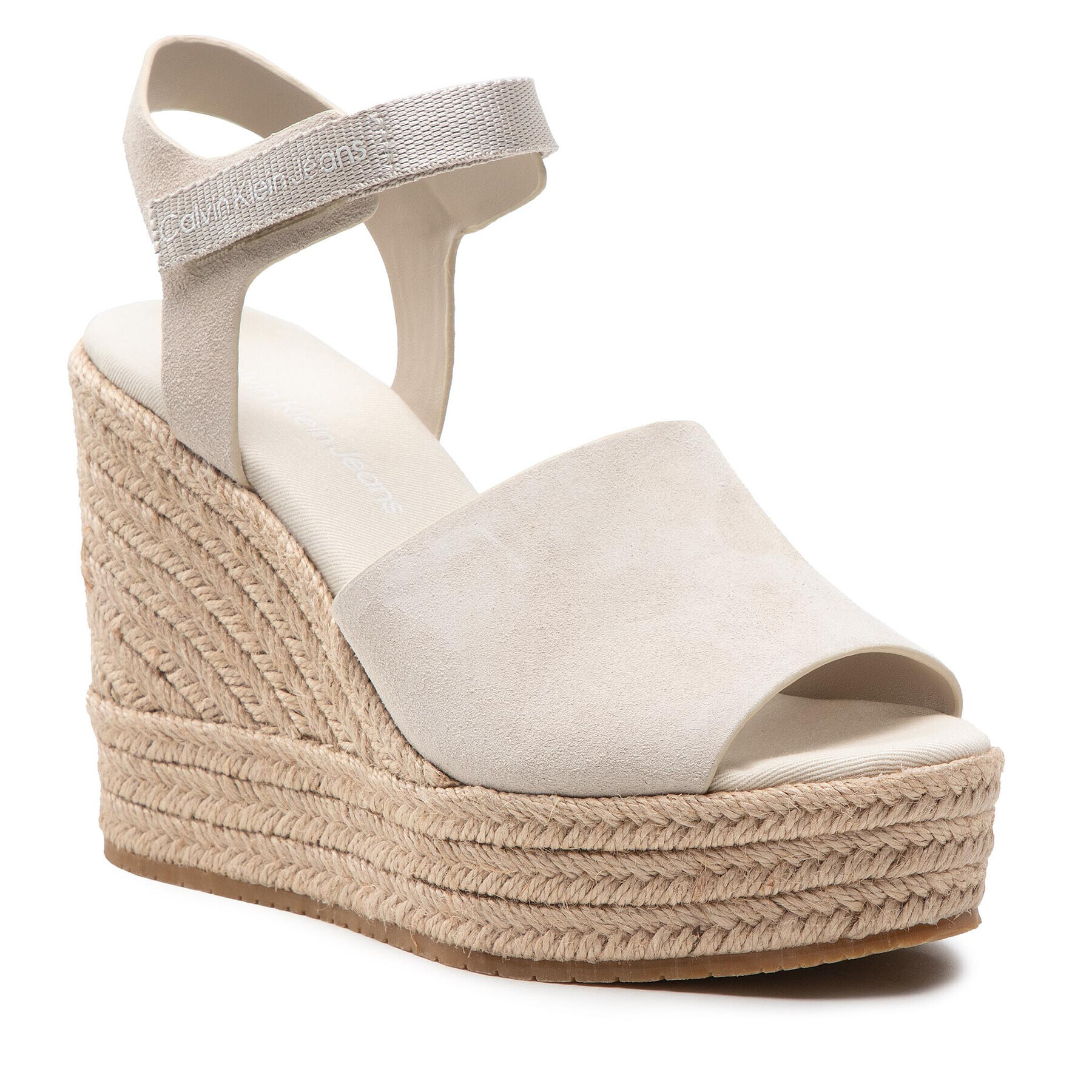 Calvin Klein Jeans Espadrilles Wedge Sandal Ankle Clip Su YW0YW00571 Bézs - Pepit.hu