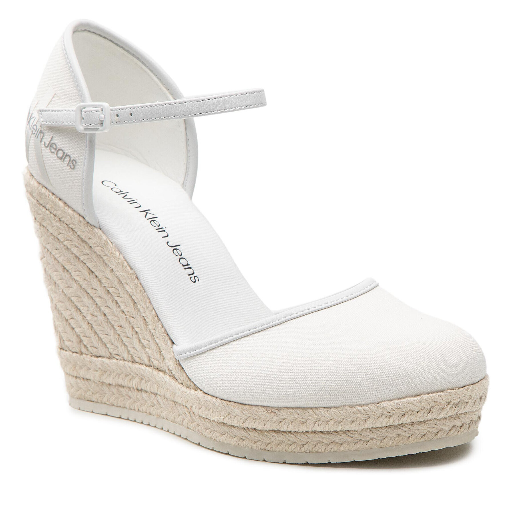 Calvin Klein Jeans Espadrilles Wedge Sandal Close Toe Co YW0YW00569 Fehér - Pepit.hu