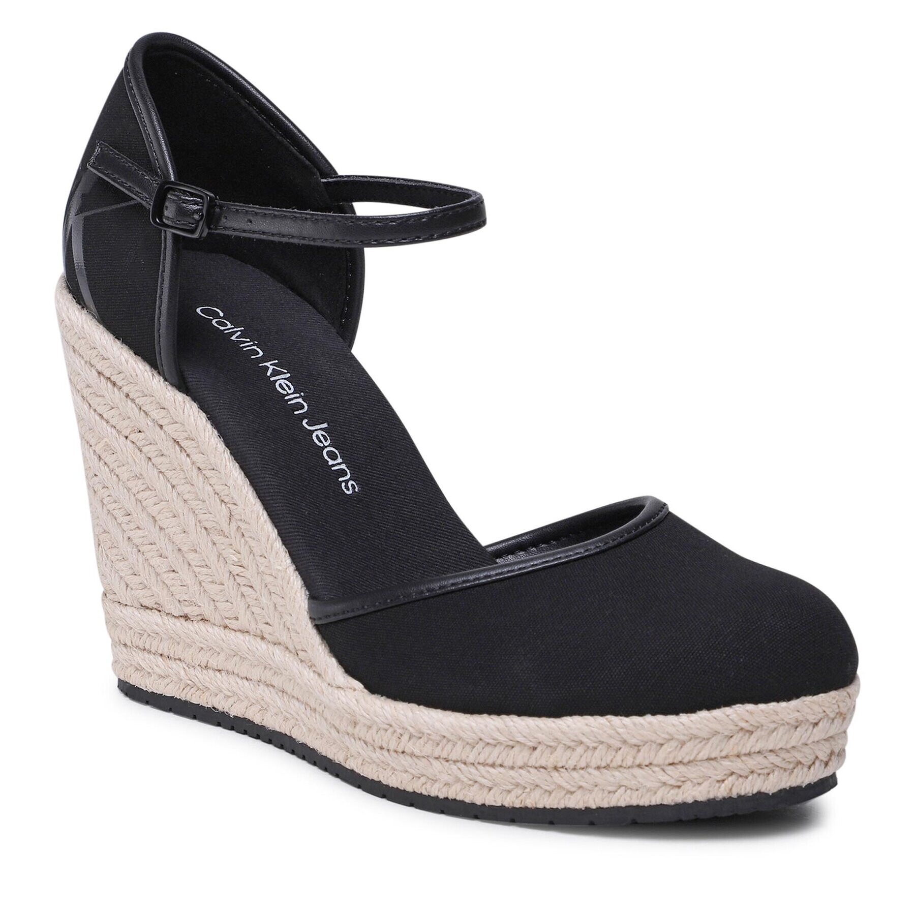 Calvin Klein Jeans Espadrilles Wedge Sandal Close Toe Ess YW0YW01194 Fekete - Pepit.hu