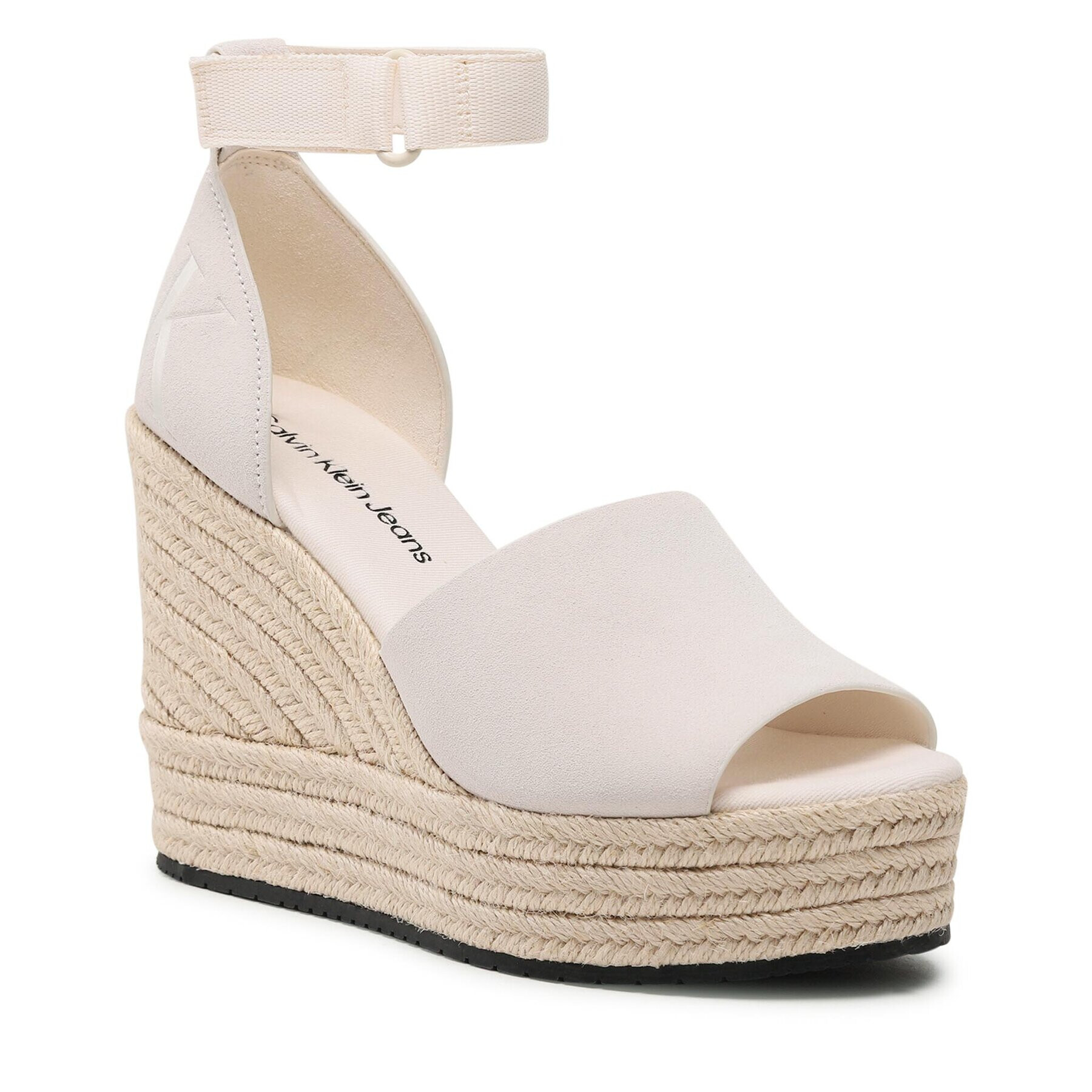 Calvin Klein Jeans Espadrilles Wedge Sandal Wide Su Con YW0YW00963 Fehér - Pepit.hu