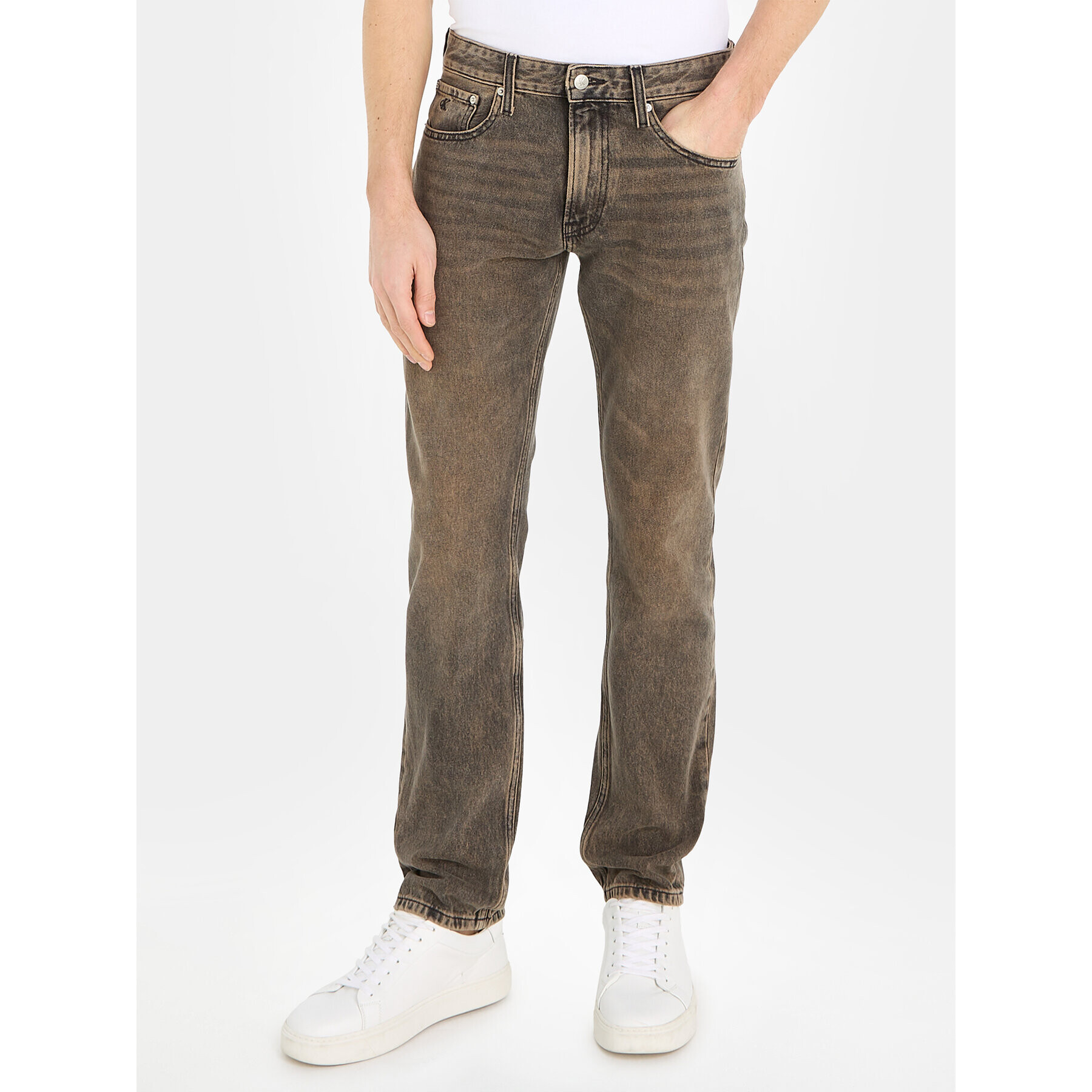 Calvin Klein Jeans Farmer Authentic J30J324293 Barna Straight Fit - Pepit.hu