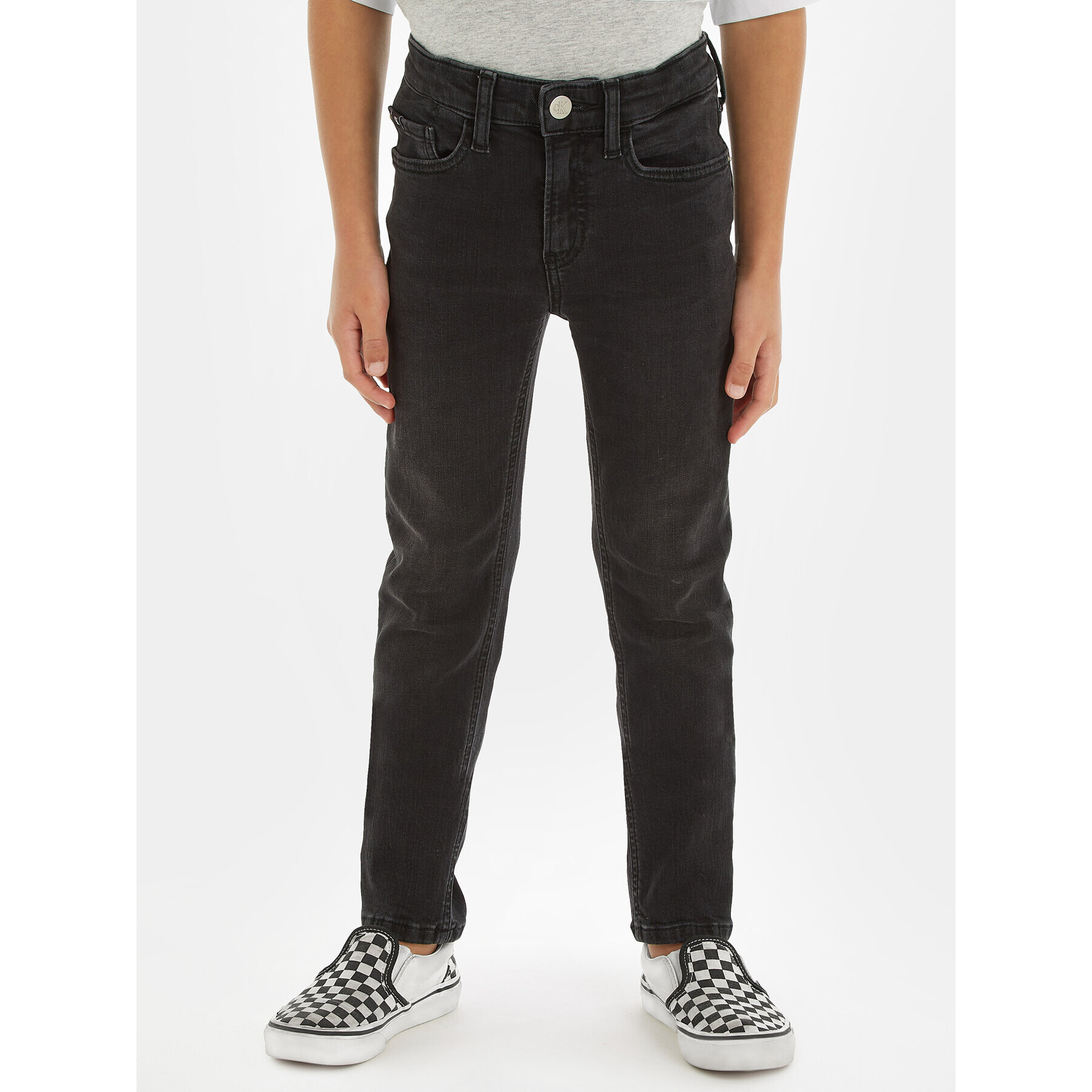 Calvin Klein Jeans Farmer Essential IB0IB01715 Fekete Slim Fit - Pepit.hu