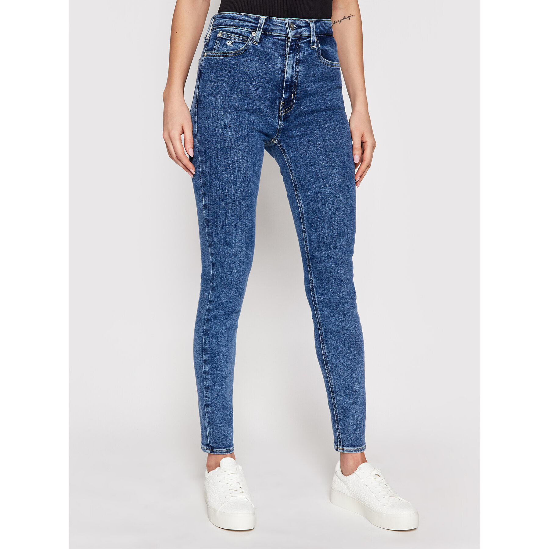 Calvin Klein Jeans Farmer High Rise J20J215787 Sötétkék Skinny Fit - Pepit.hu