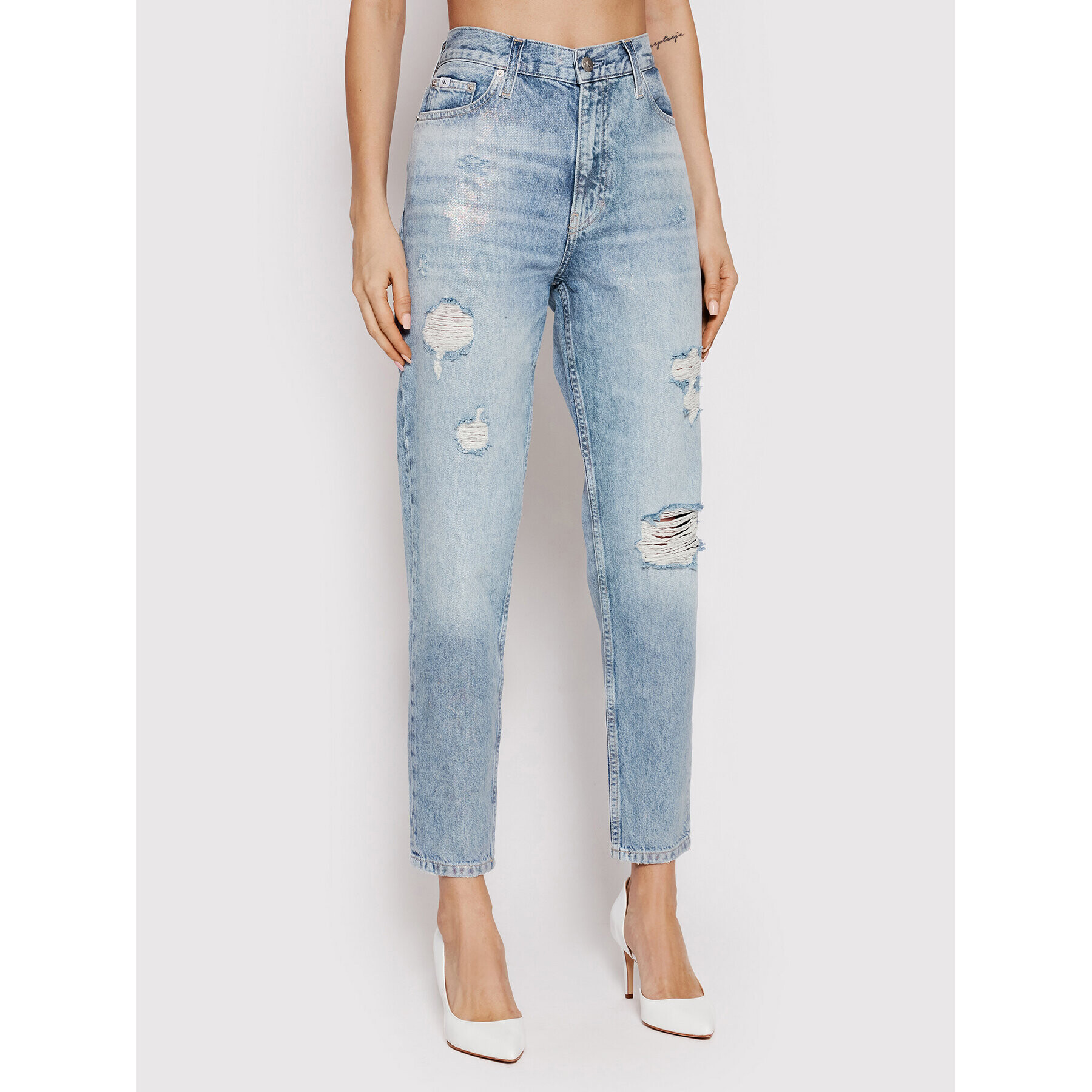 Calvin Klein Jeans Farmer J20J217832 Kék Mom Fit - Pepit.hu