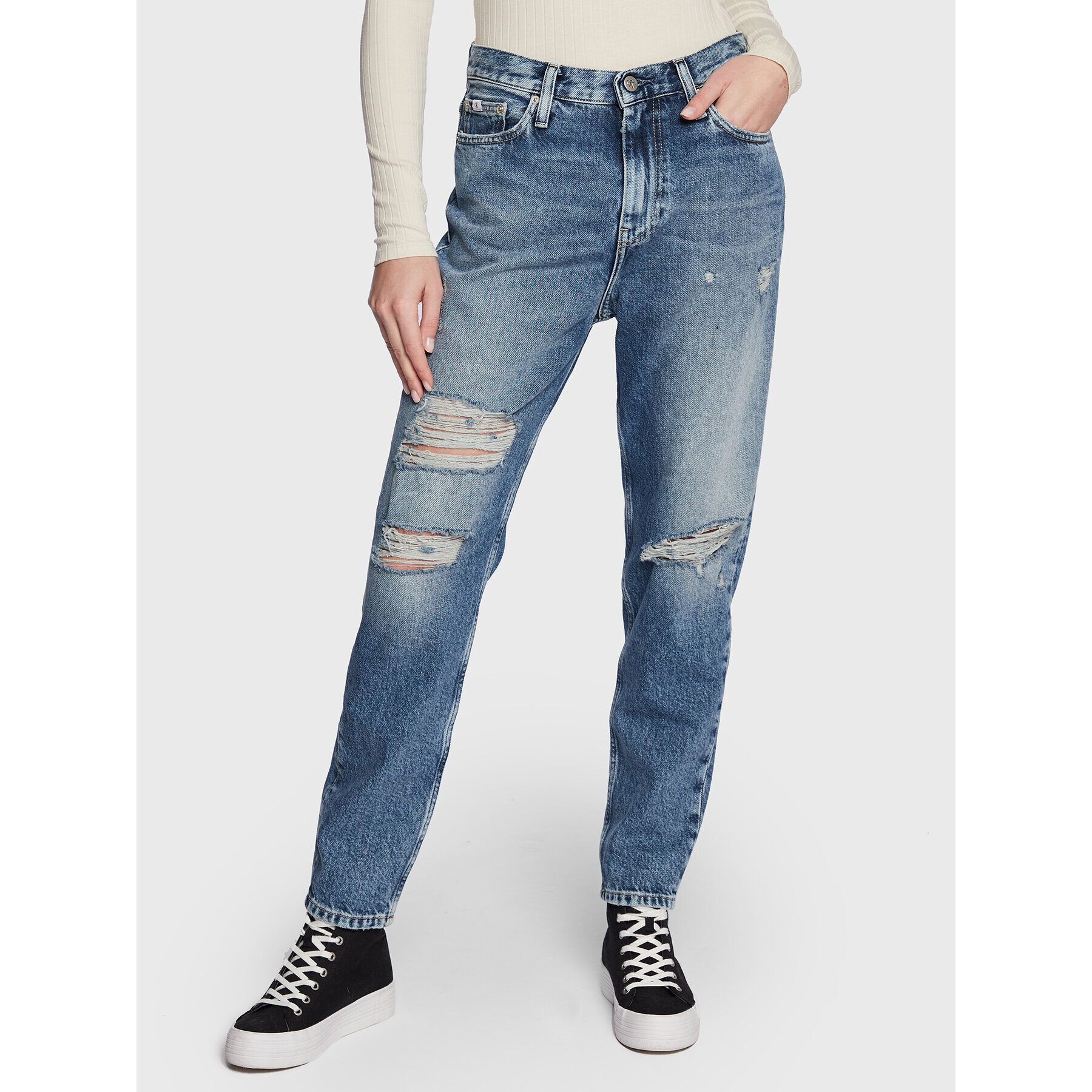 Calvin Klein Jeans Farmer J20J219362 Kék Mom Fit - Pepit.hu