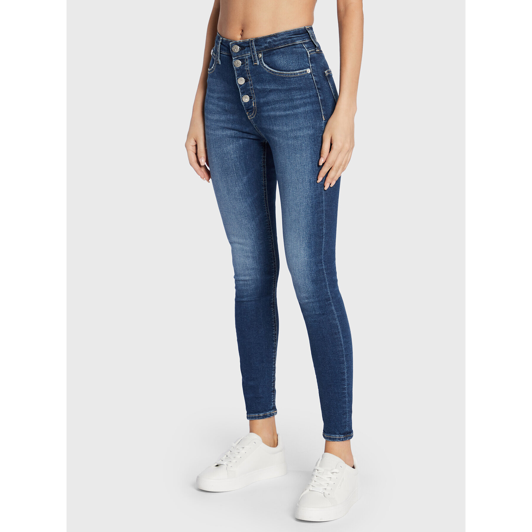 Calvin Klein Jeans Farmer J20J219509 Kék Super Skinny Fit - Pepit.hu