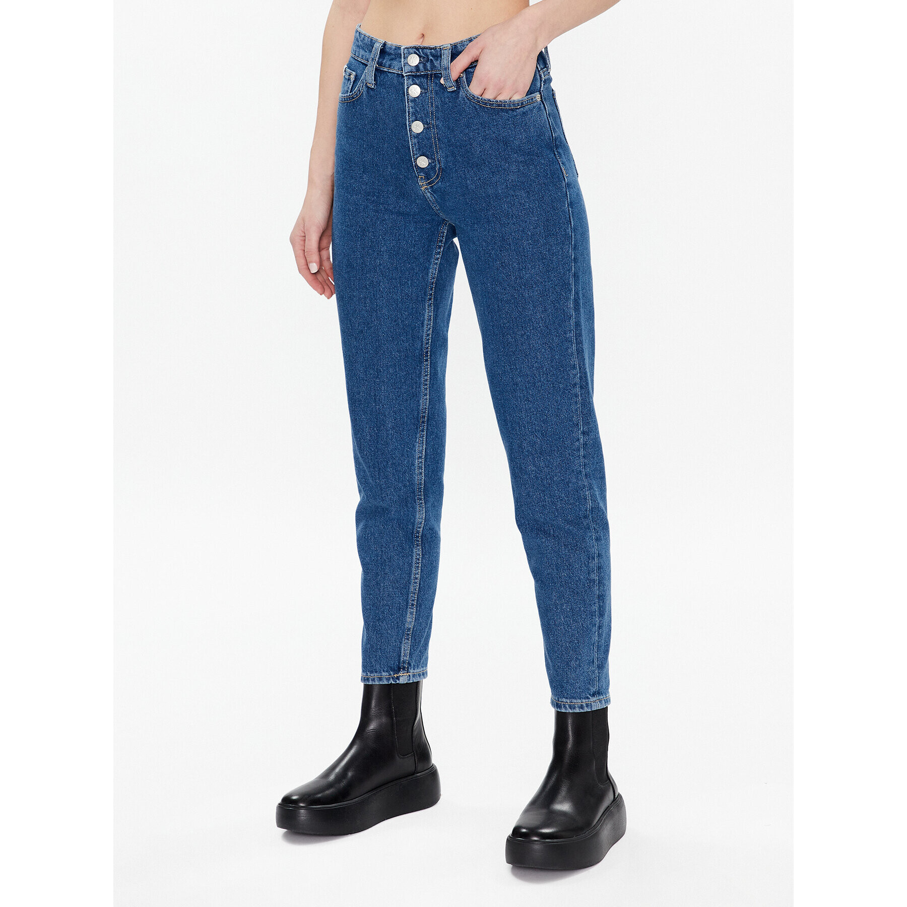 Calvin Klein Jeans Farmer J20J220604 Sötétkék Mom Fit - Pepit.hu