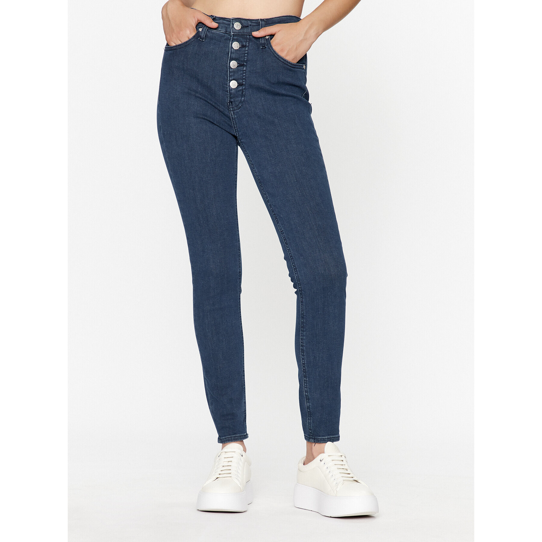 Calvin Klein Jeans Farmer J20J221779 Kék Super Skinny Fit - Pepit.hu