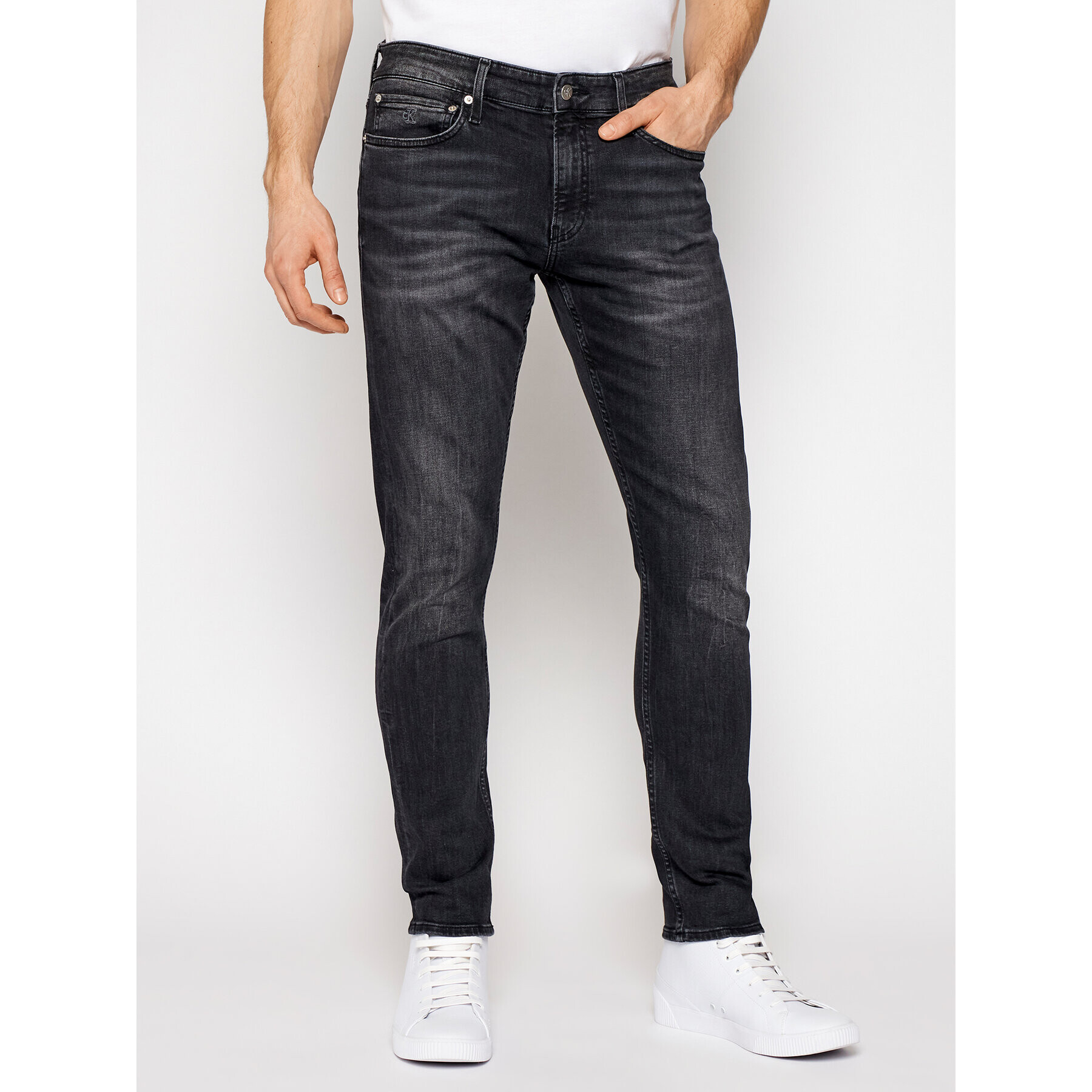 Calvin Klein Jeans Farmer J30J315566 Fekete Slim Fit - Pepit.hu