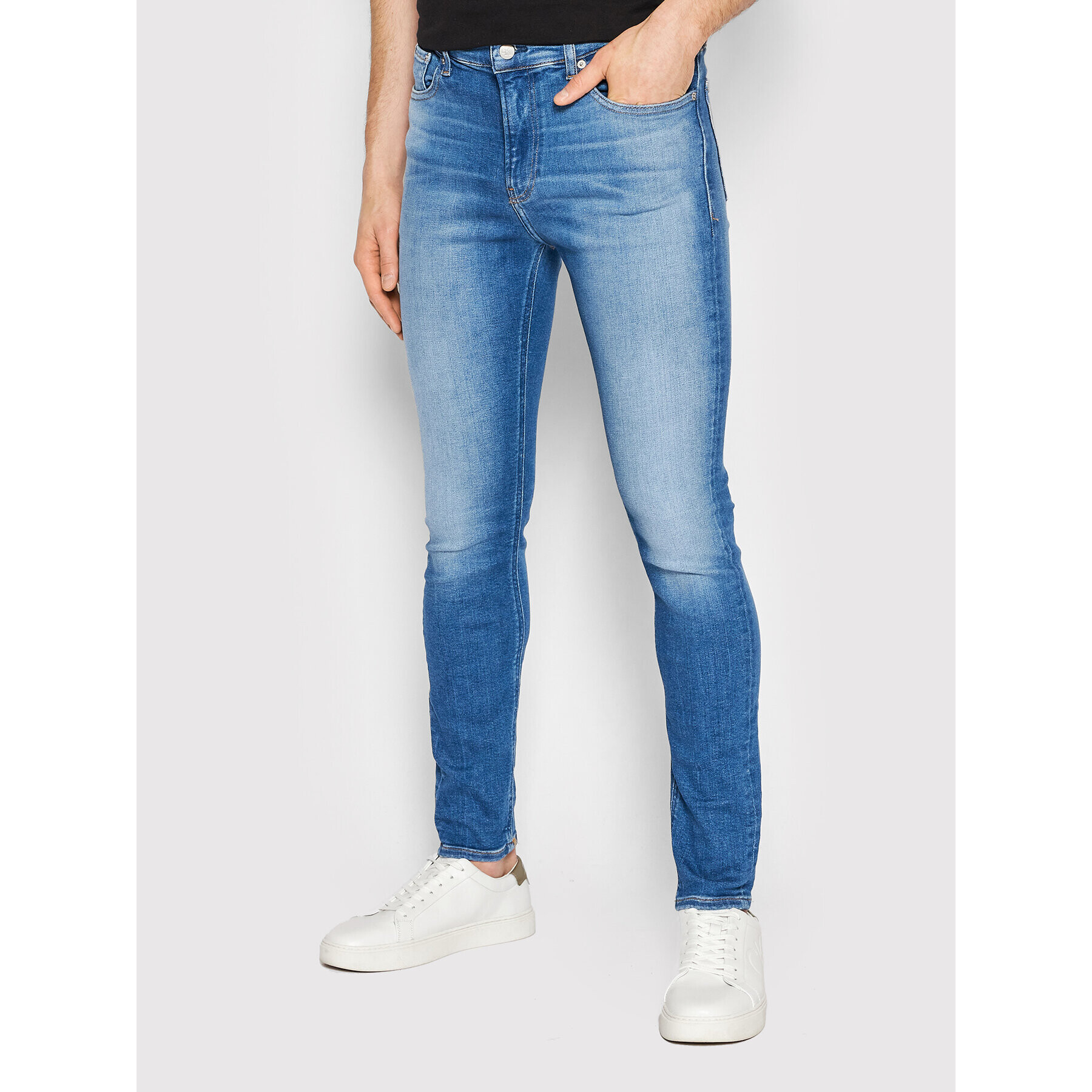 Calvin Klein Jeans Farmer J30J320461 Kék Super Skinny Fit - Pepit.hu