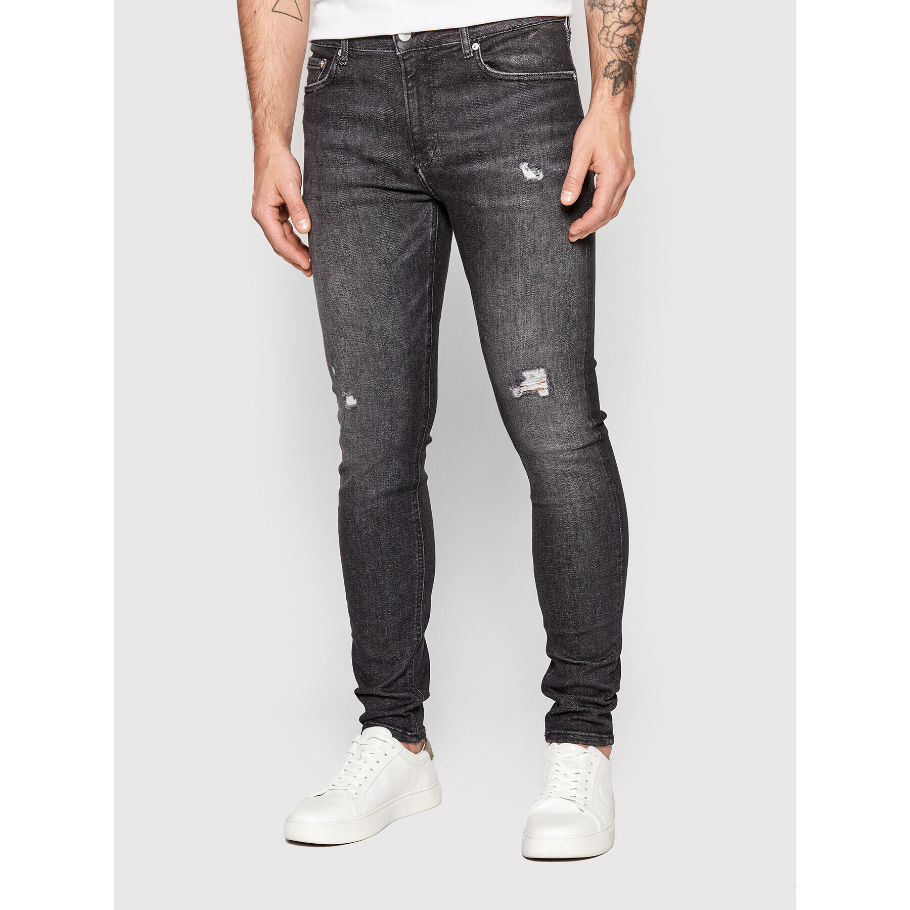 Calvin Klein Jeans Farmer J30J320706 Fekete Super Skinny Fit - Pepit.hu