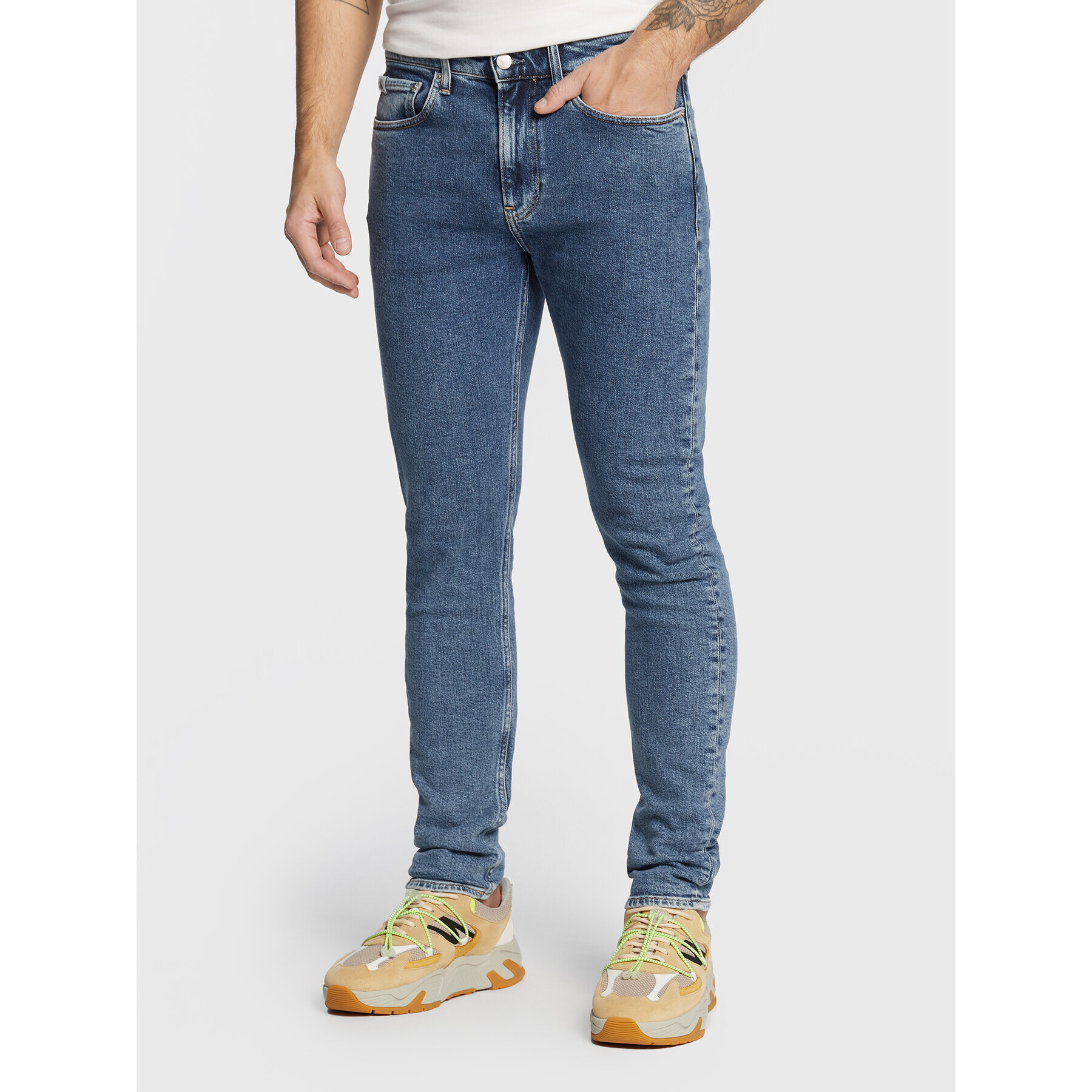 Calvin Klein Jeans Farmer J30J321467 Sötétkék Slim Taper Fit - Pepit.hu