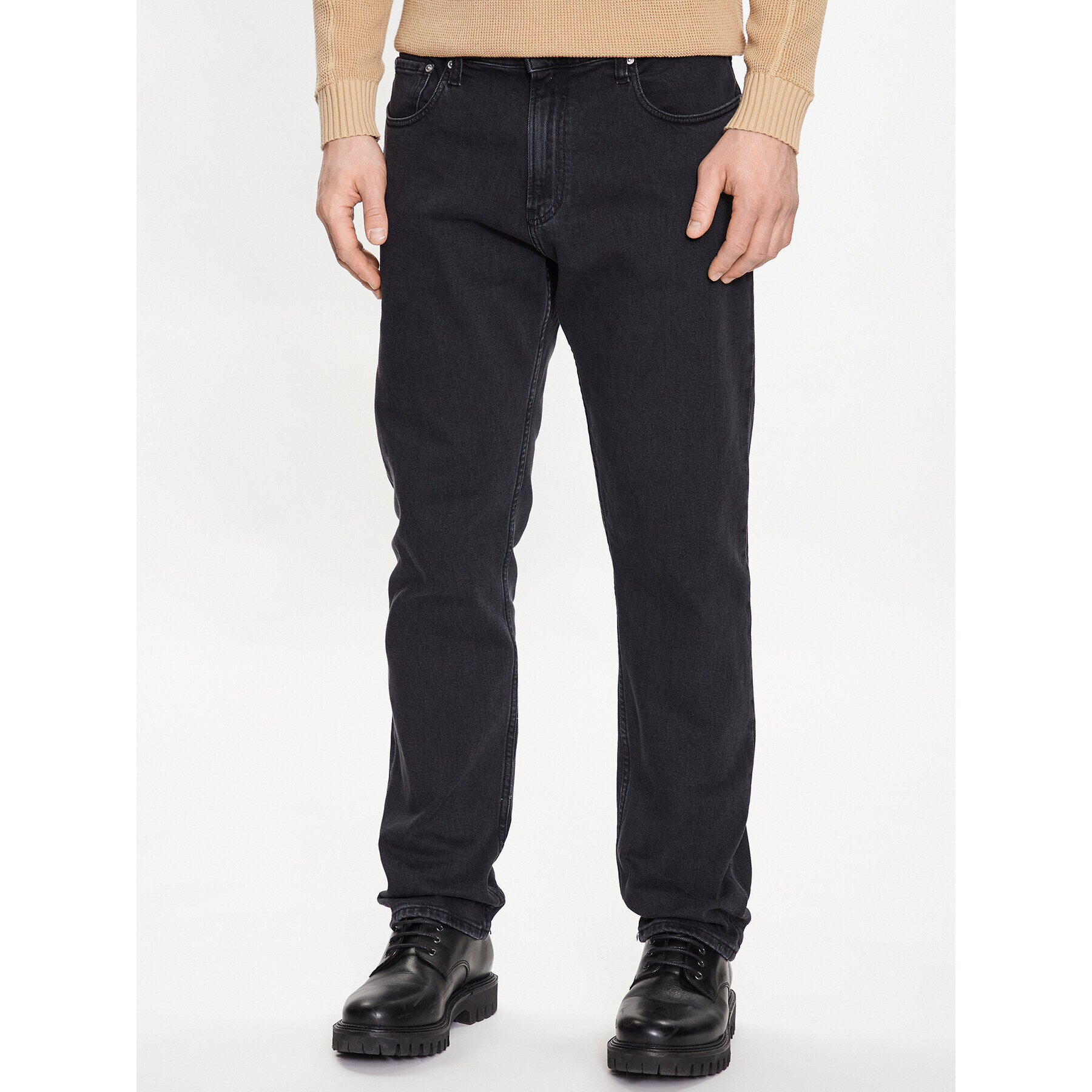 Calvin Klein Jeans Farmer J30J322807 Fekete Straight Fit - Pepit.hu