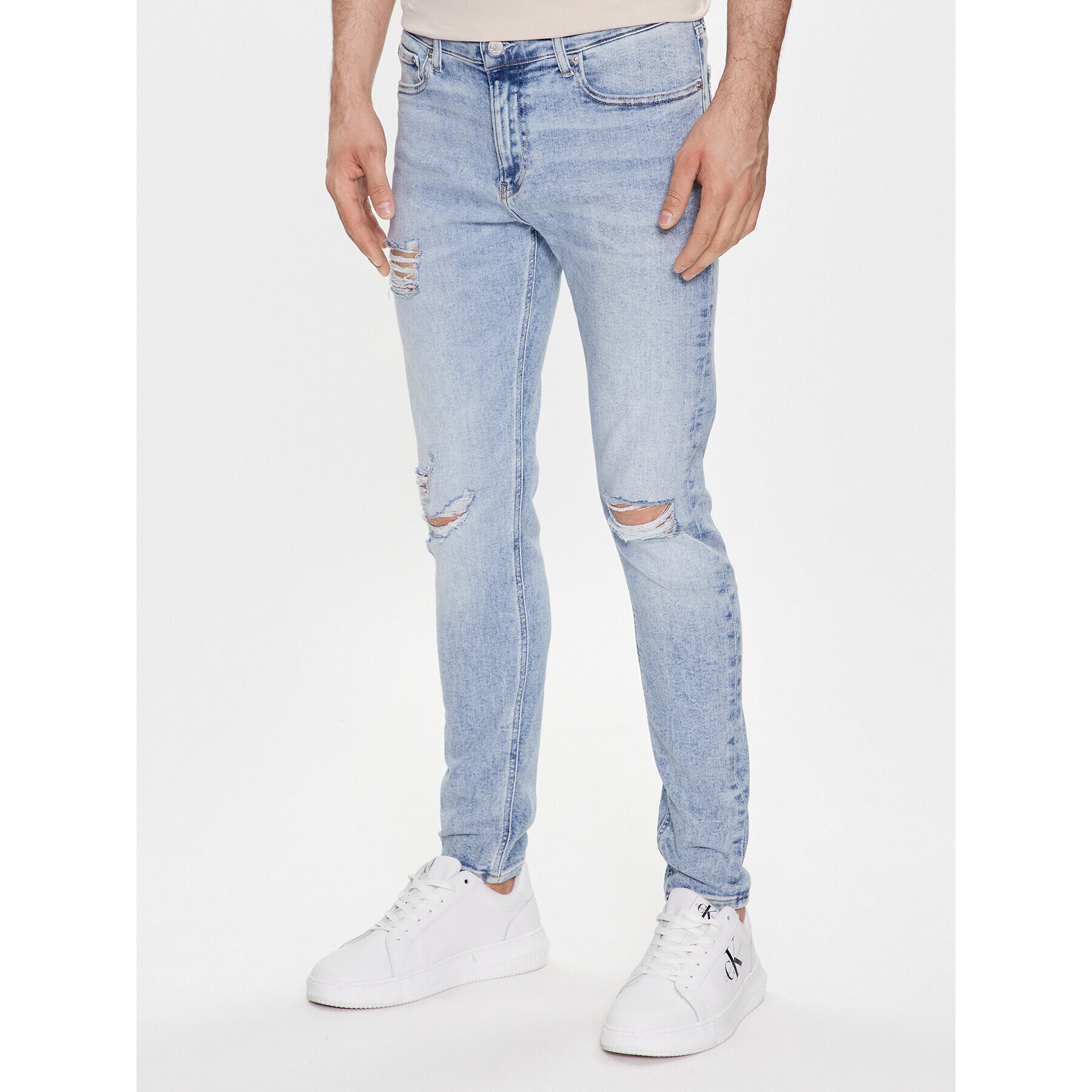 Calvin Klein Jeans Farmer J30J322814 Kék Super Skinny Fit - Pepit.hu