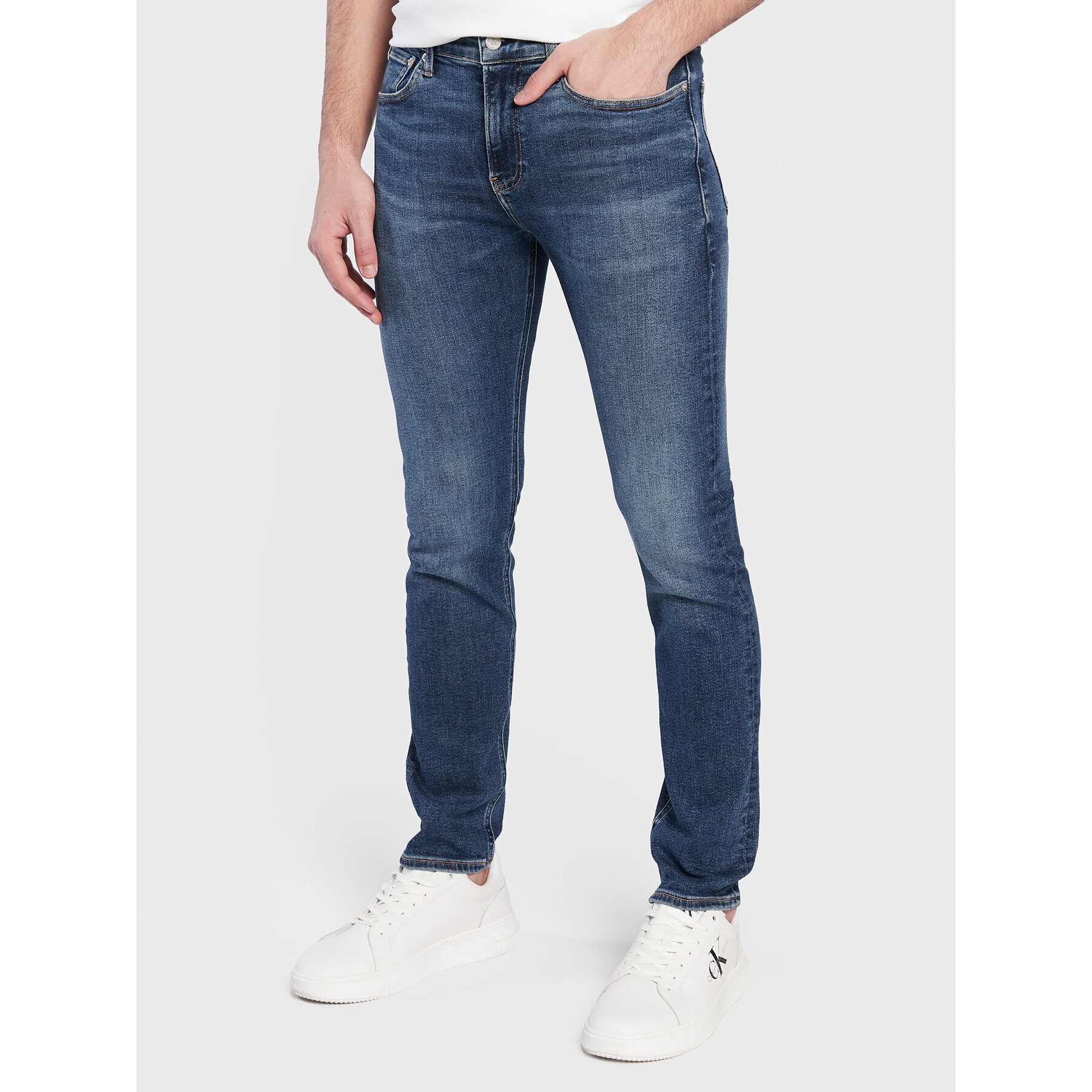 Calvin Klein Jeans Farmer J30J322834 Sötétkék Skinny Fit - Pepit.hu