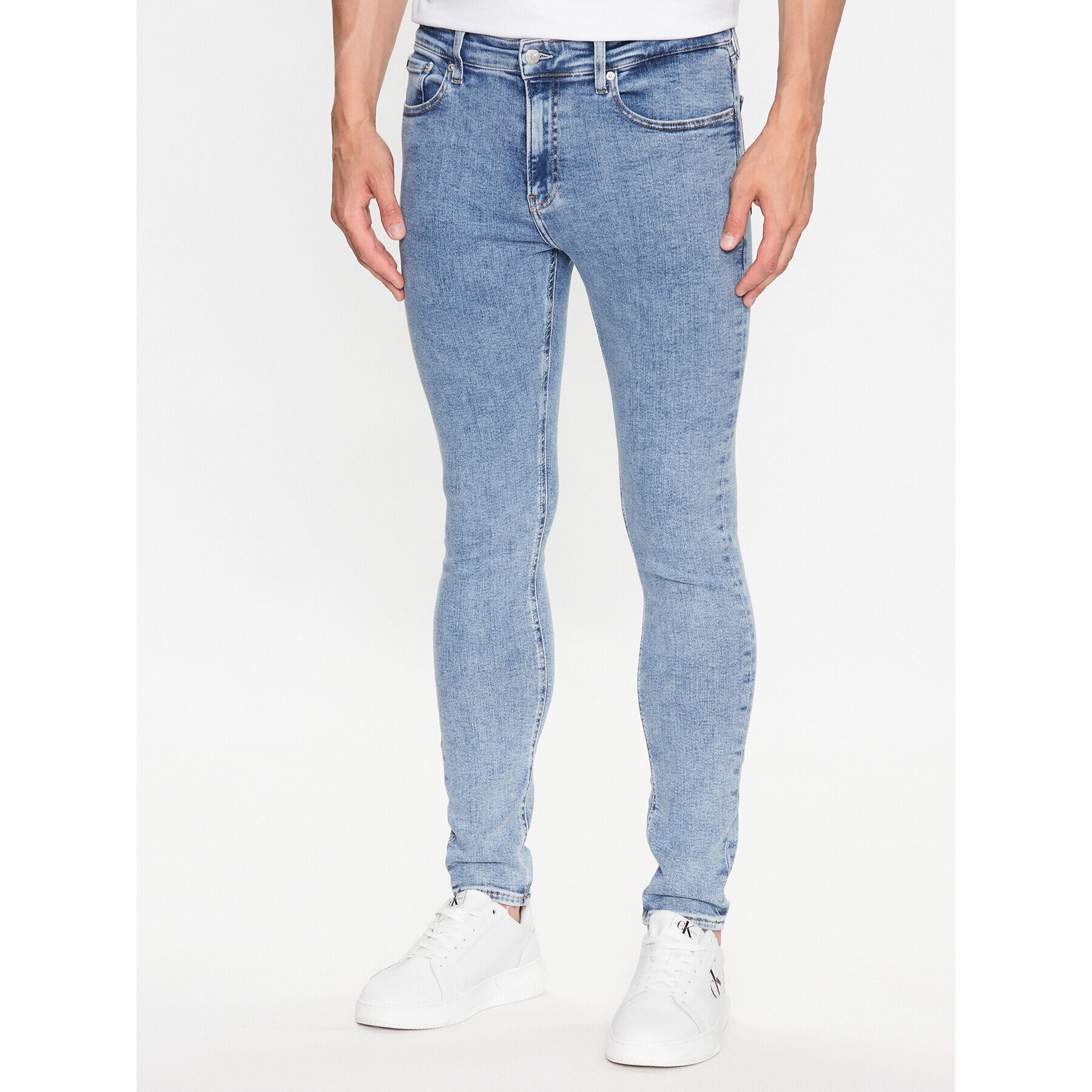 Calvin Klein Jeans Farmer J30J323352 Kék Super Skinny Fit - Pepit.hu