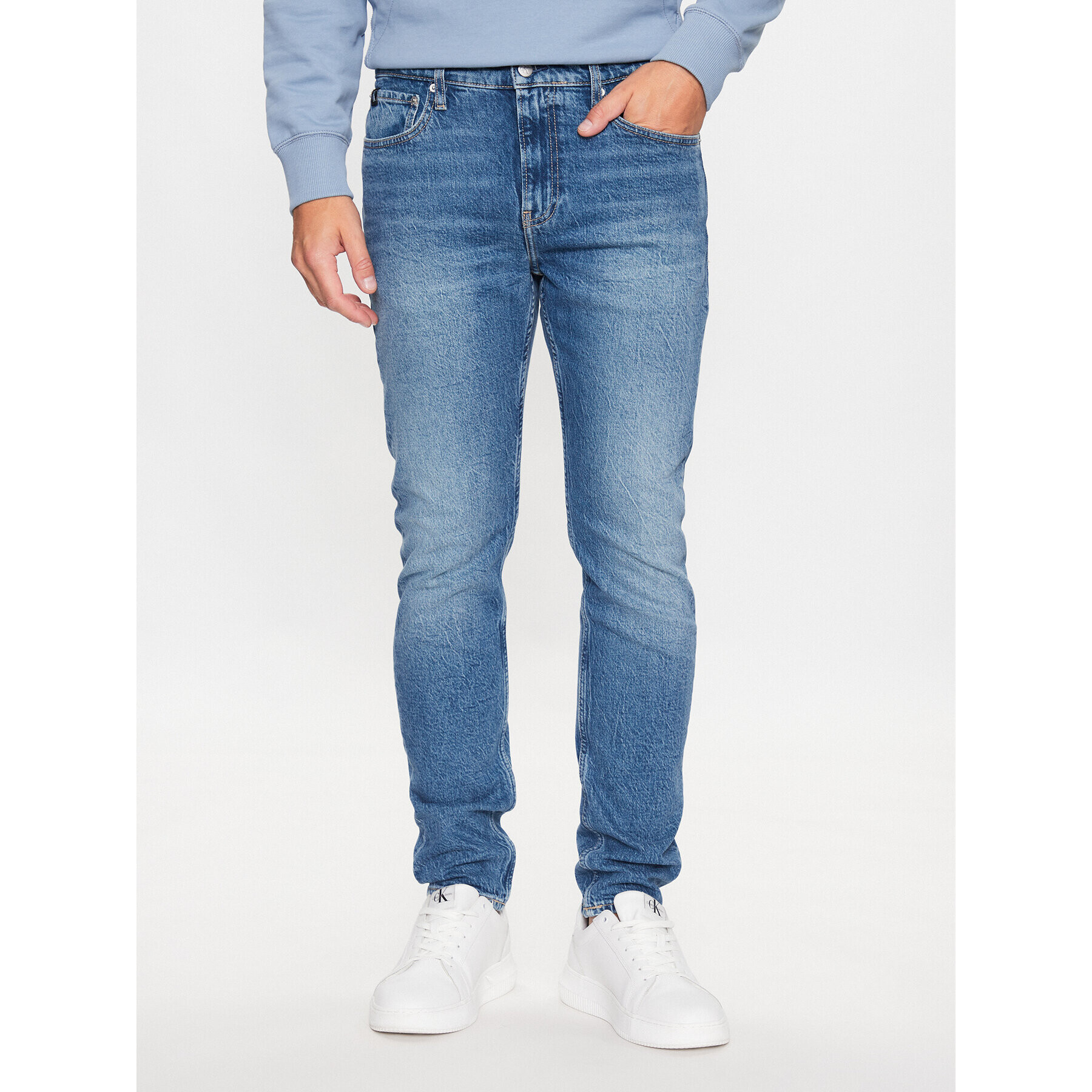 Calvin Klein Jeans Farmer J30J323367 Sötétkék Slim Taper Fit - Pepit.hu