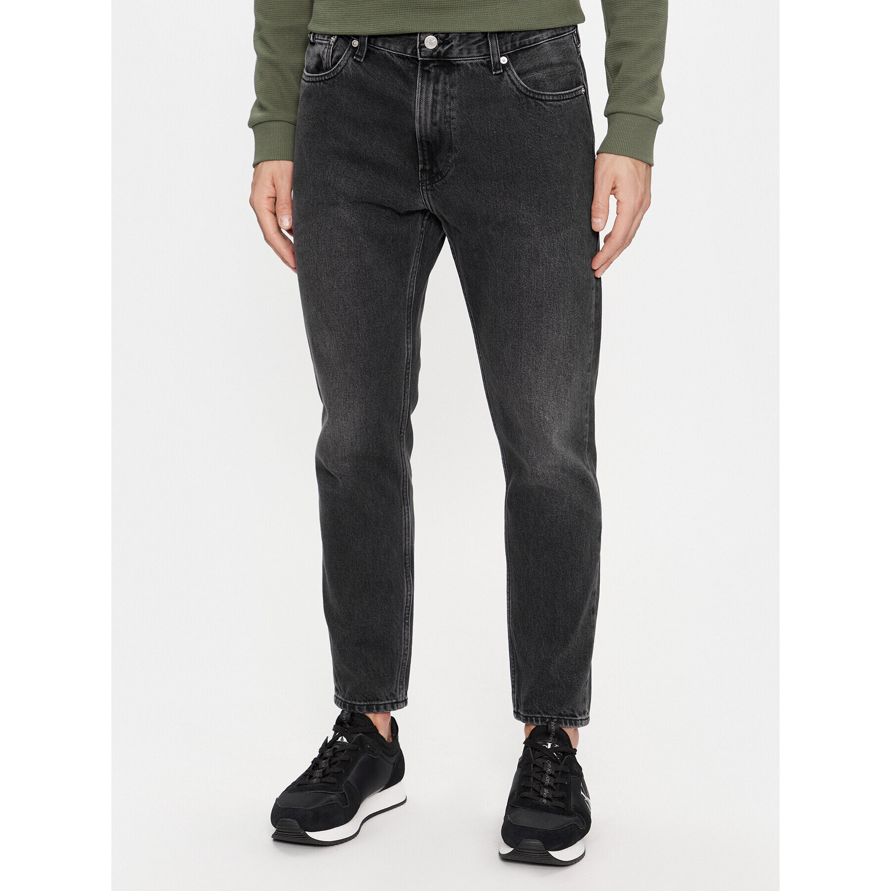 Calvin Klein Jeans Farmer J30J323693 Fekete Straight Fit - Pepit.hu