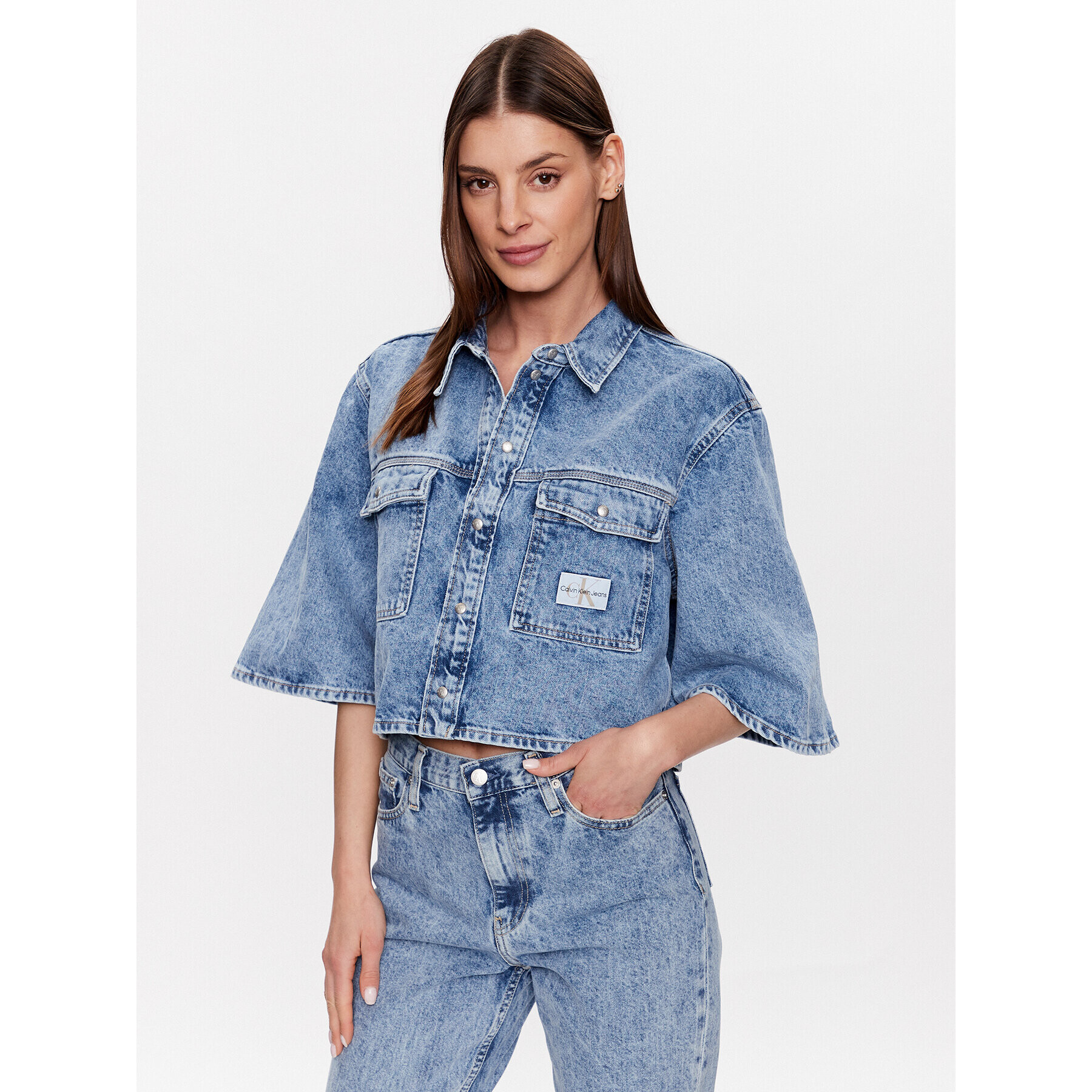 Calvin Klein Jeans Farmering J20J220652 Kék Oversize - Pepit.hu