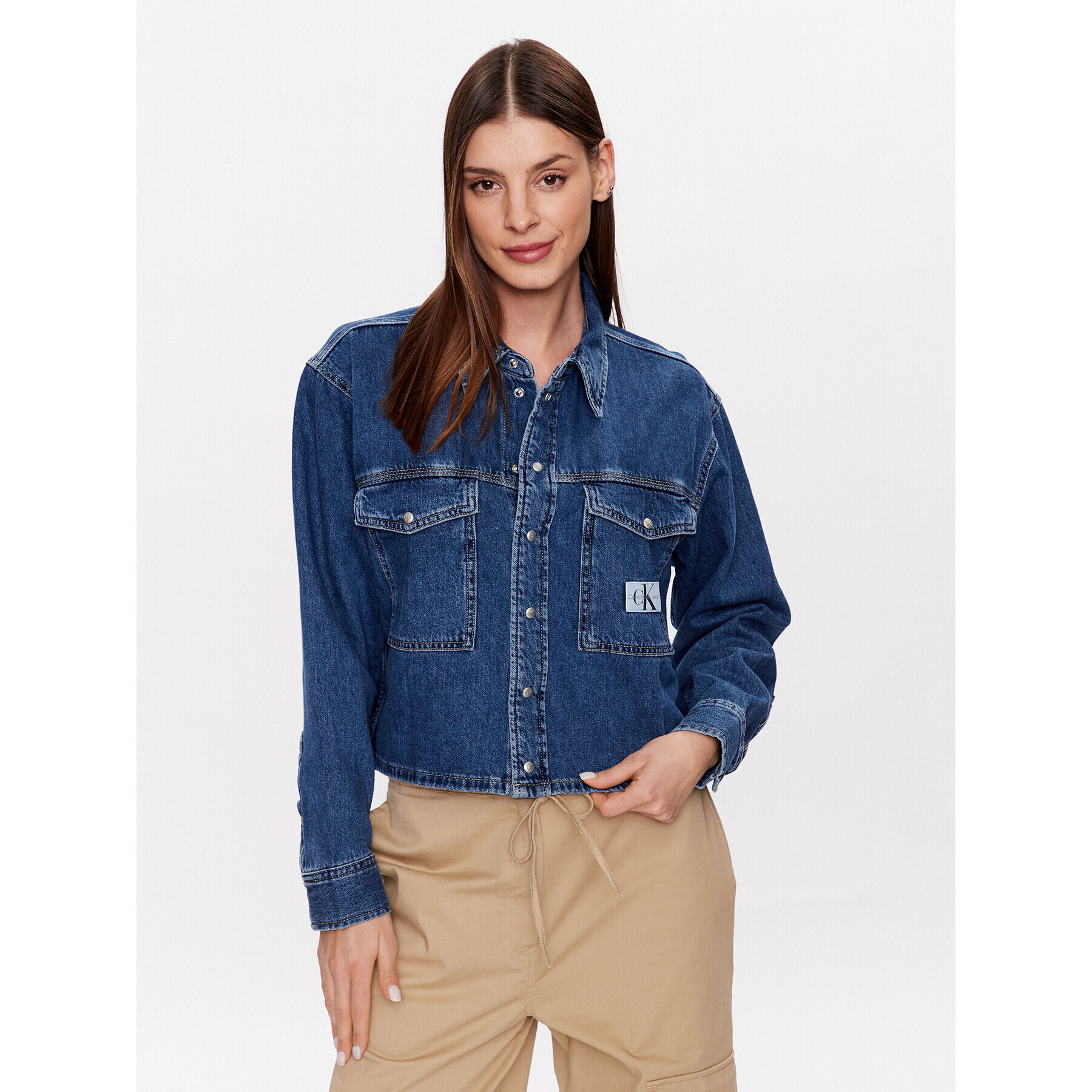 Calvin Klein Jeans Farmering J20J220654 Kék Regular Fit - Pepit.hu