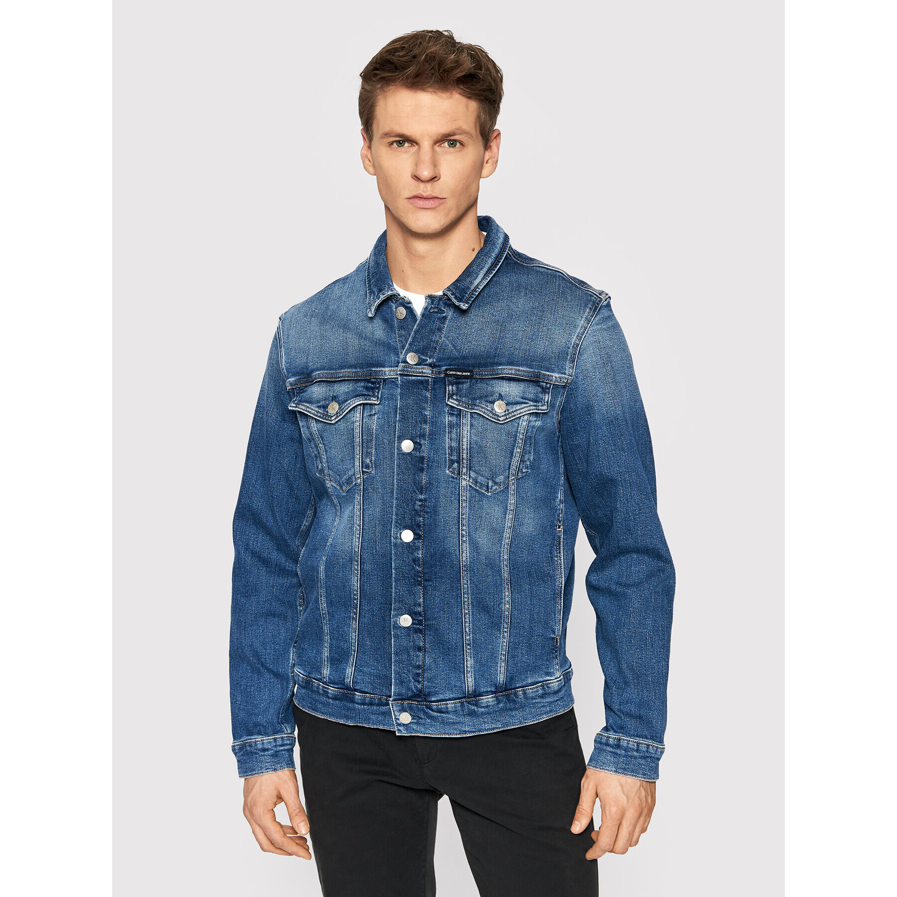 Calvin Klein Jeans Farmer kabát J30J319794 Kék Slim Fit - Pepit.hu