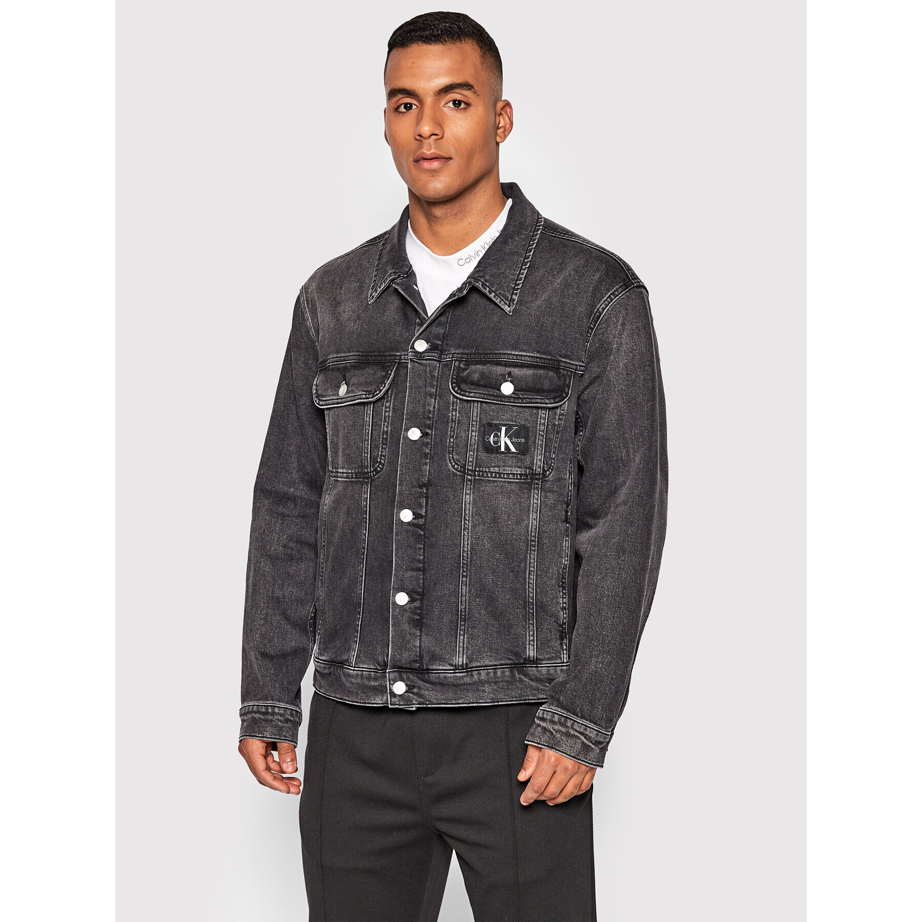 Calvin Klein Jeans Farmer kabát J30J321003 Szürke Regular Fit - Pepit.hu