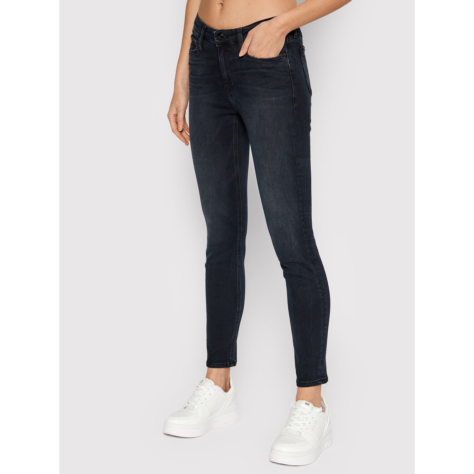 Calvin Klein Jeans Farmer Mid Rise J20J217071 Fekete Skinny Fit - Pepit.hu