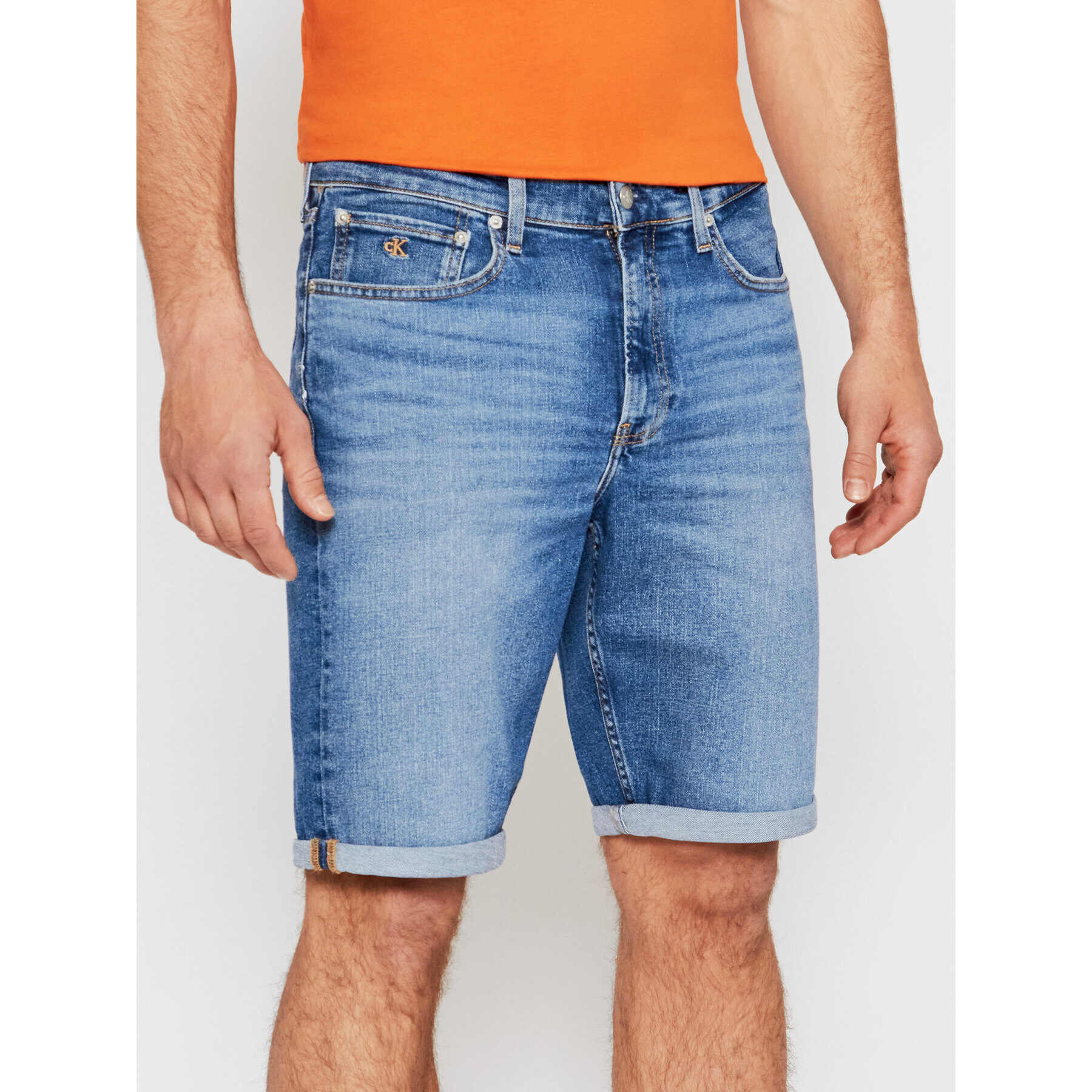 Calvin Klein Jeans Farmer rövidnadrág J30J317748 Kék Regular Fit - Pepit.hu