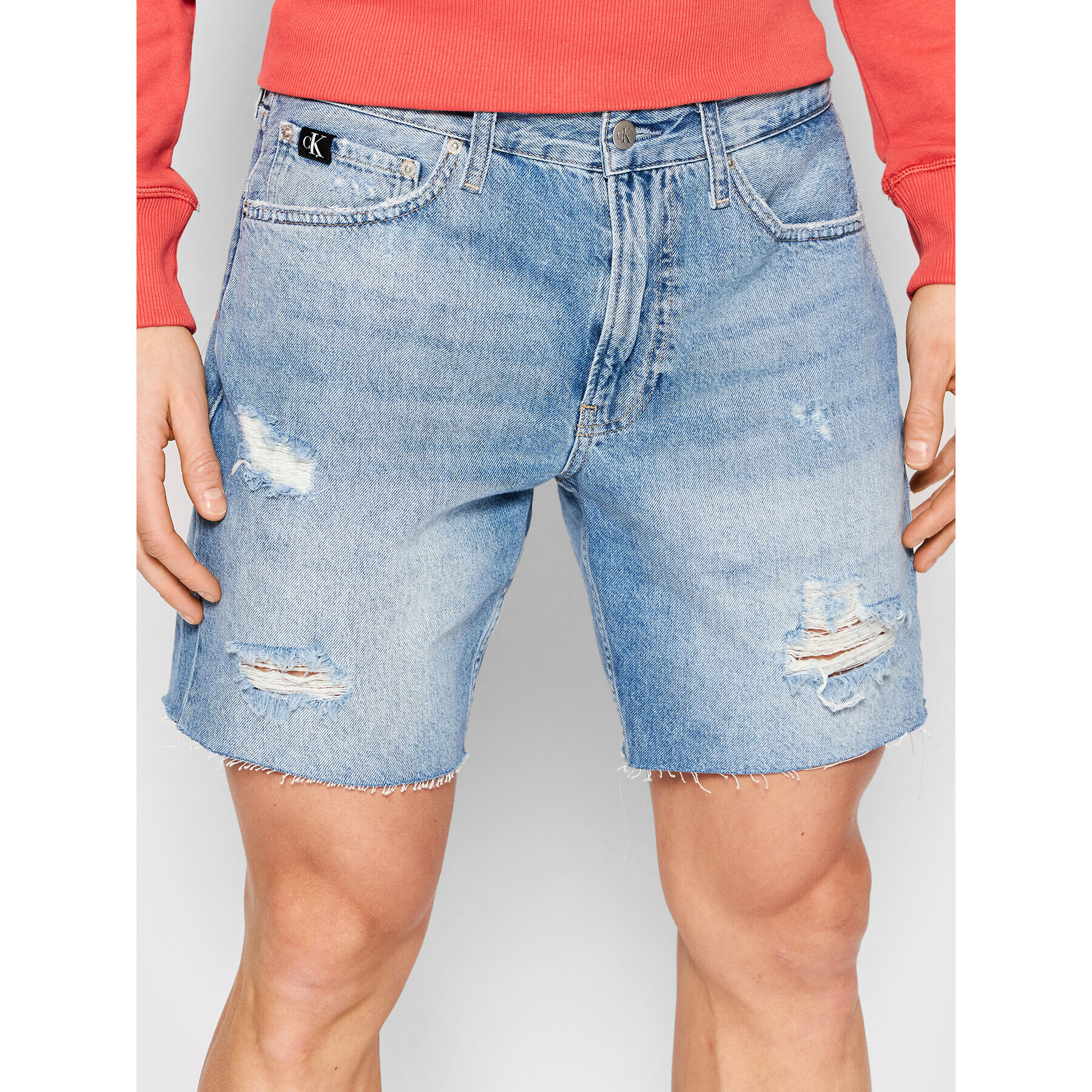 Calvin Klein Jeans Farmer rövidnadrág J30J320523 Kék Regular Fit - Pepit.hu