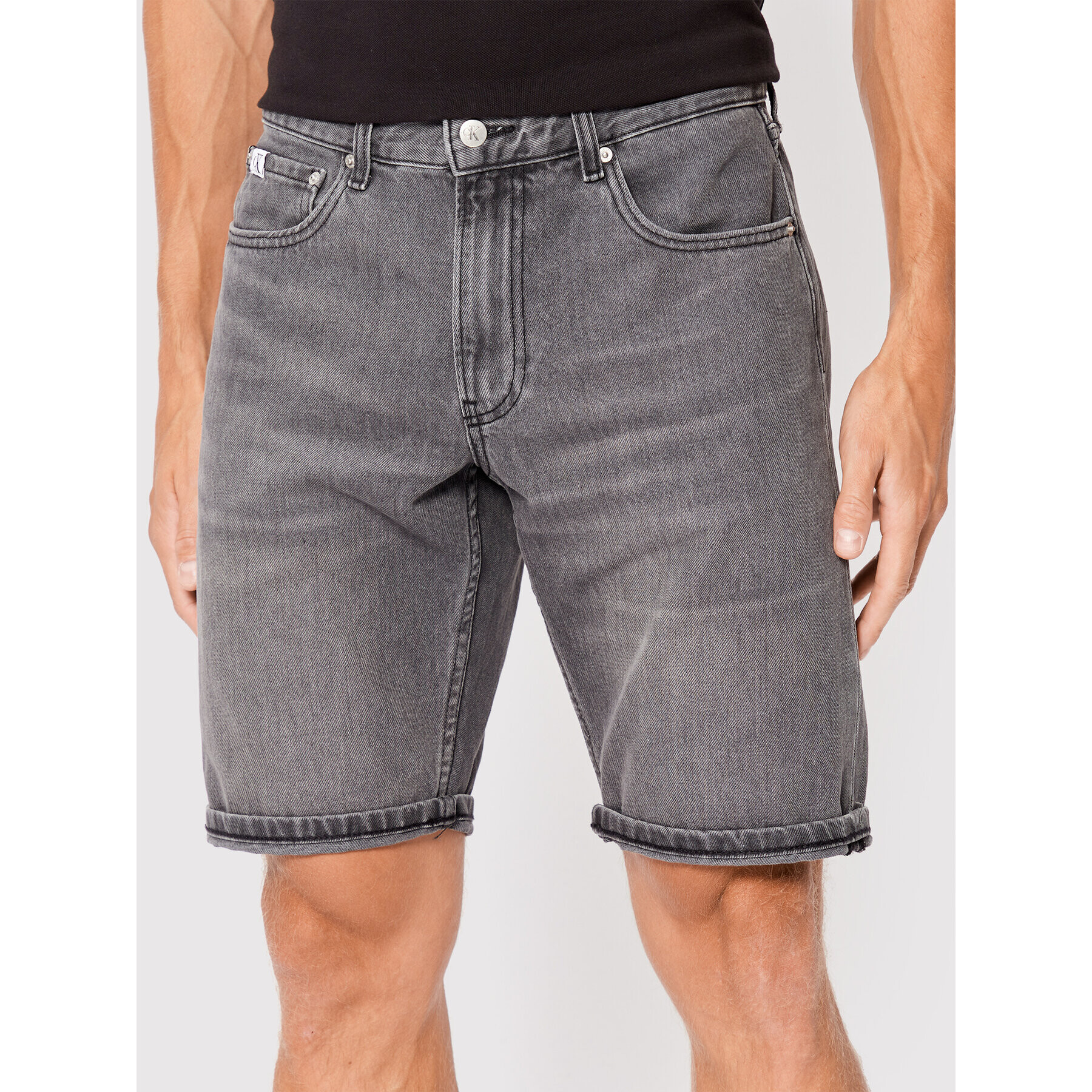 Calvin Klein Jeans Farmer rövidnadrág J30J320532 Szürke Regular Fit - Pepit.hu