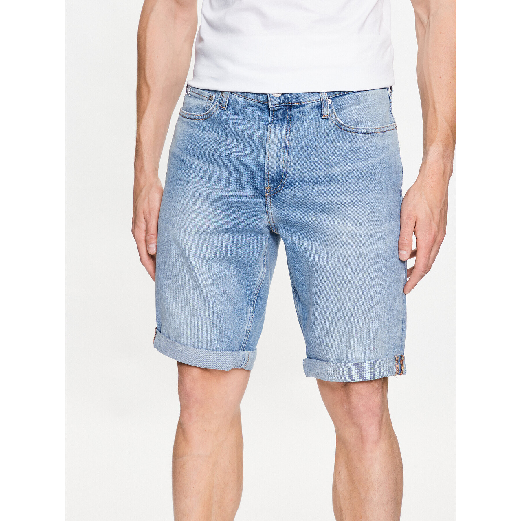 Calvin Klein Jeans Farmer rövidnadrág J30J322785 Kék Slim Fit - Pepit.hu