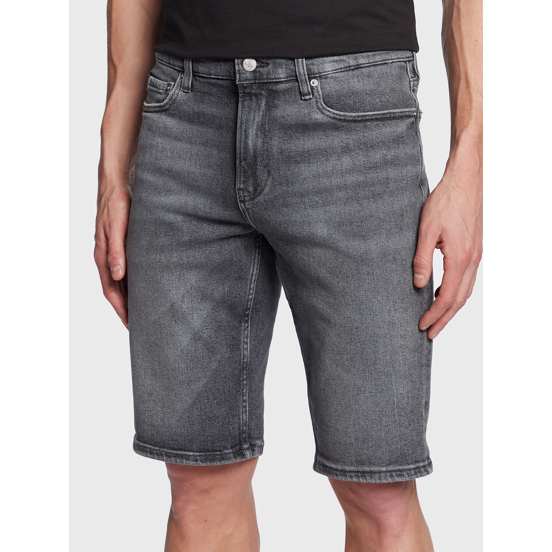 Calvin Klein Jeans Farmer rövidnadrág J30J322786 Szürke Slim Fit - Pepit.hu