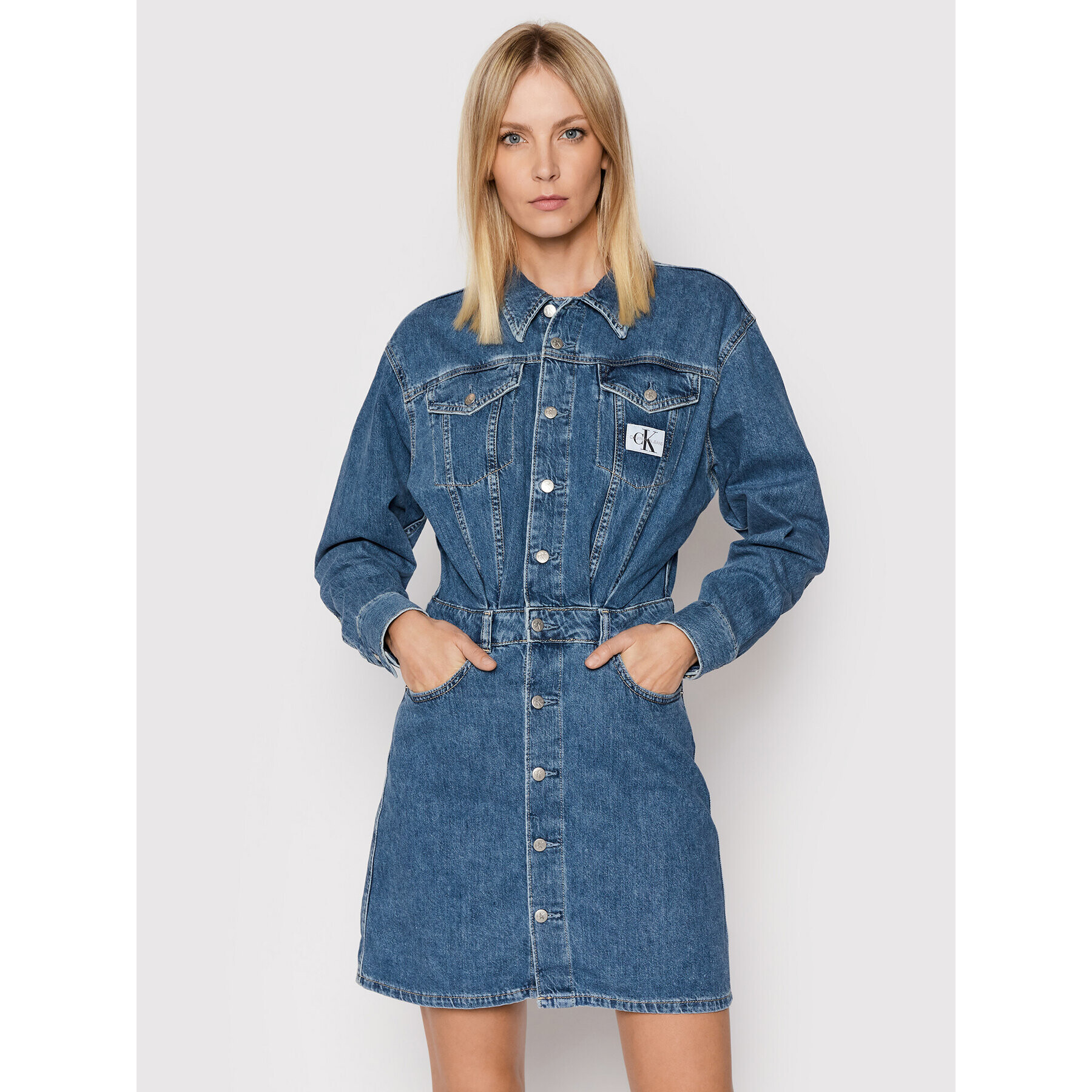 Calvin Klein Jeans Farmer ruha J20J217097 Kék Regular Fit - Pepit.hu