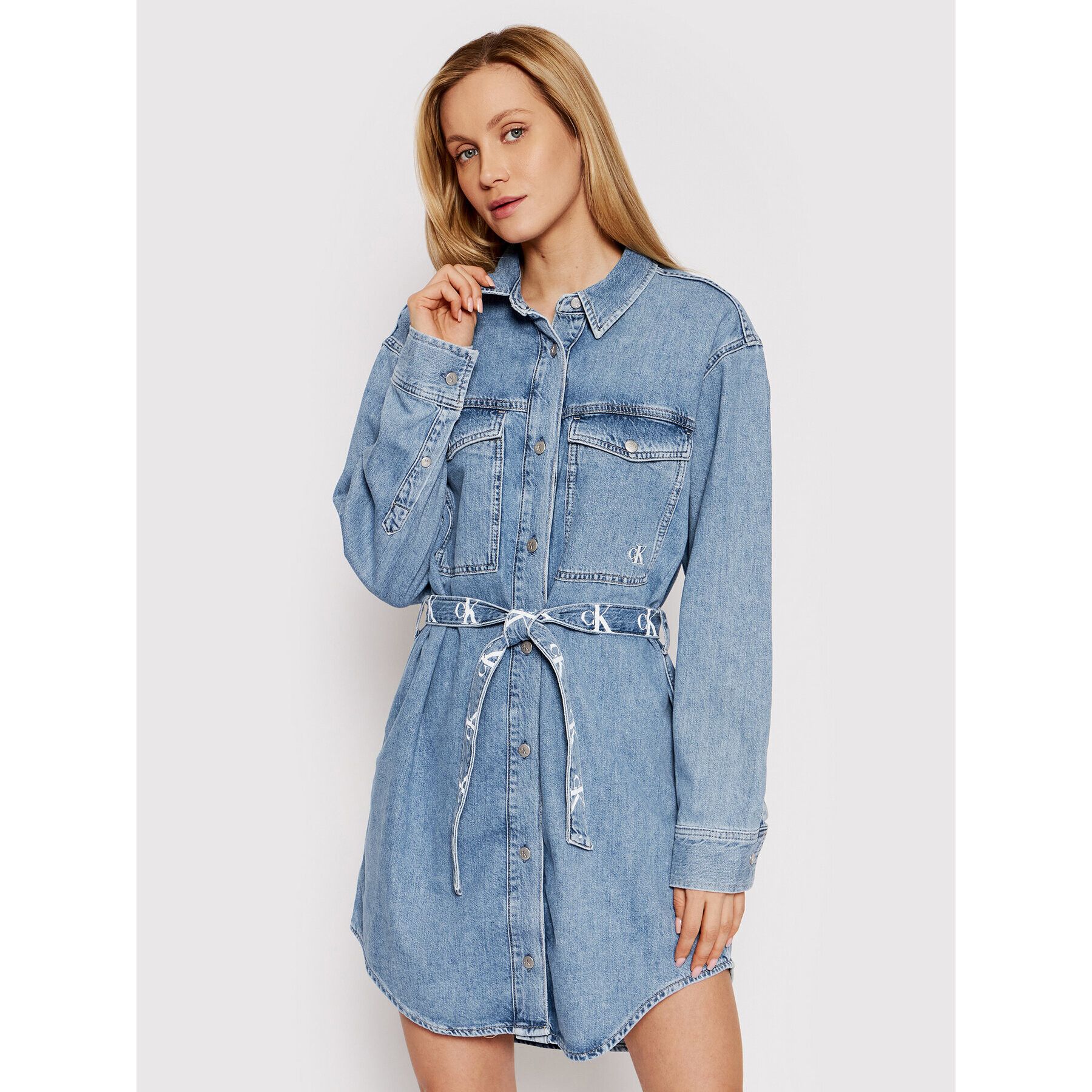 Calvin Klein Jeans Farmer ruha J20J217824 Kék Relaxed Fit - Pepit.hu