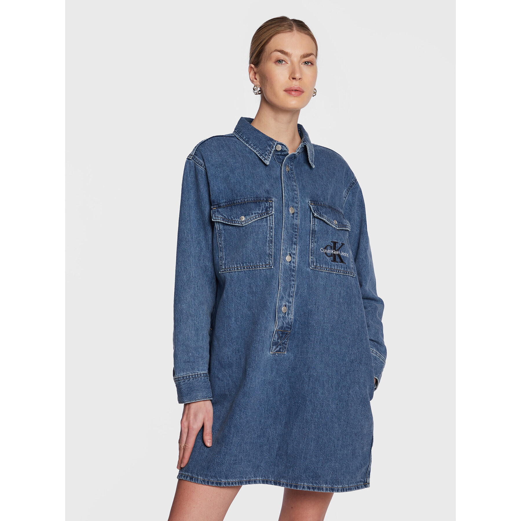 Calvin Klein Jeans Farmer ruha J20J220240 Kék Relaxed Fit - Pepit.hu