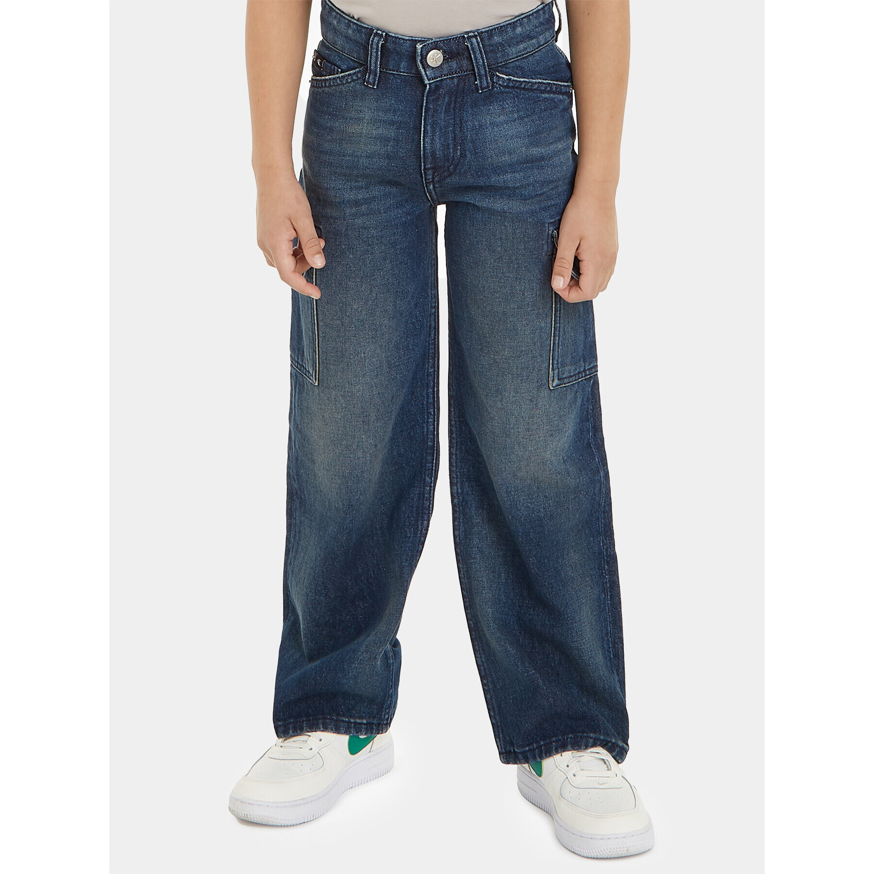 Calvin Klein Jeans Farmer Skater Utility IB0IB01779 Sötétkék Relaxed Fit - Pepit.hu