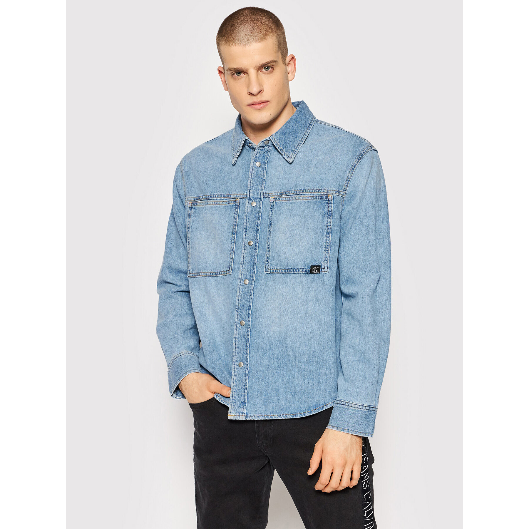 Calvin Klein Jeans Farmering J30J319039 Kék Relaxed Fit - Pepit.hu