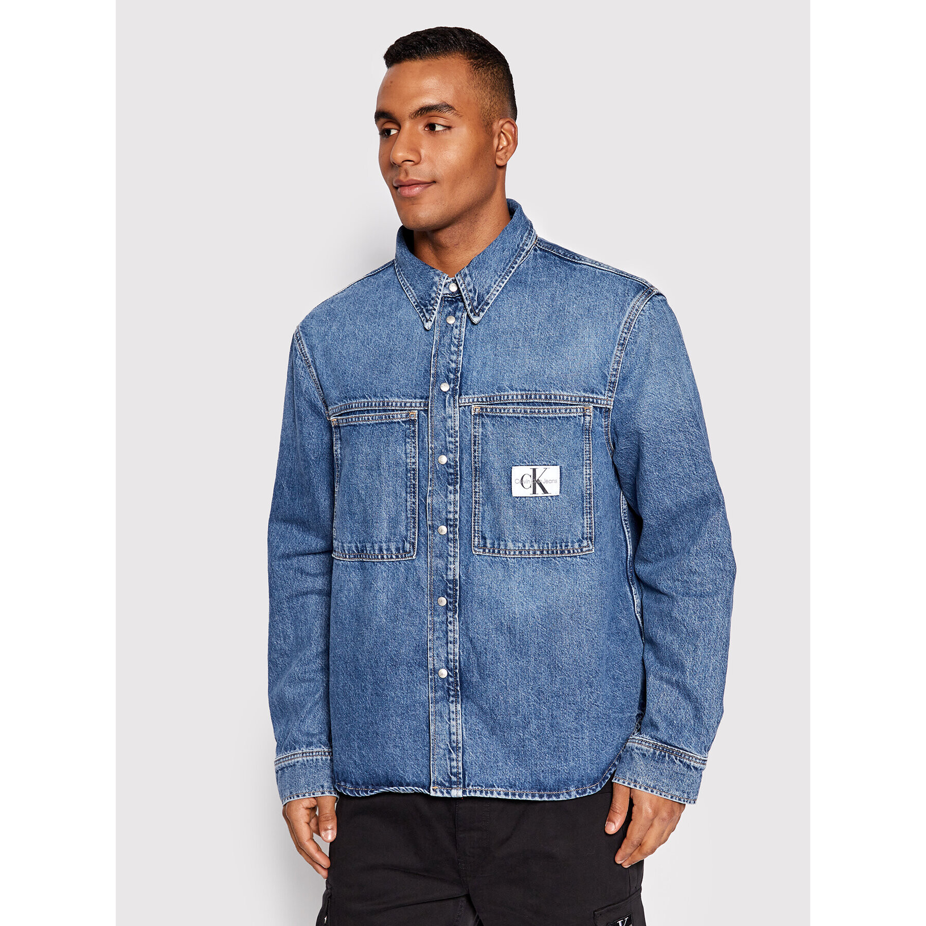 Calvin Klein Jeans Farmering J30J321539 Sötétkék Relaxed Fit - Pepit.hu