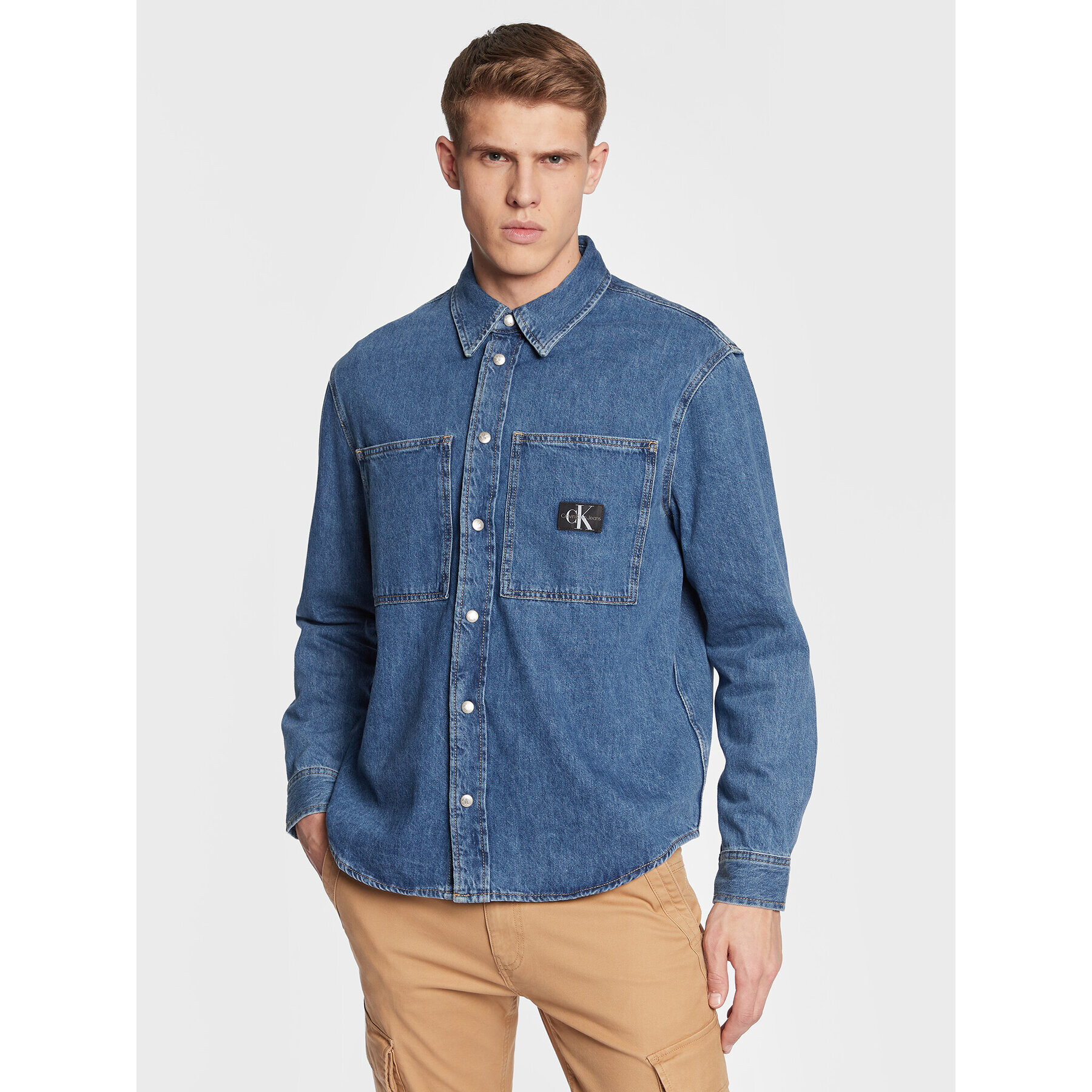 Calvin Klein Jeans Farmering J30J322389 Kék Relaxed Fit - Pepit.hu