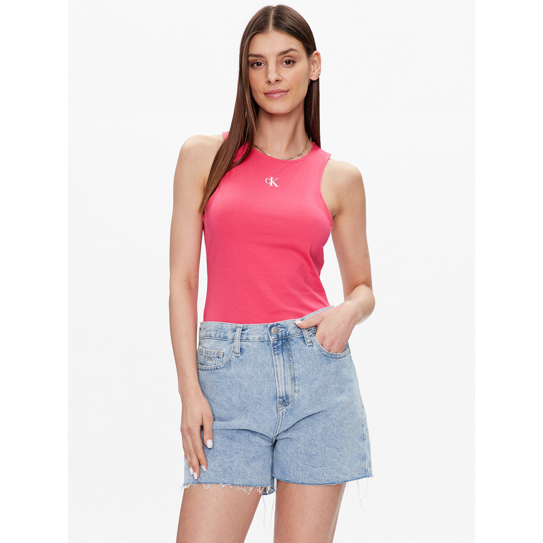 Calvin Klein Jeans Felső J20J220765 Rózsaszín Regular Fit - Pepit.hu