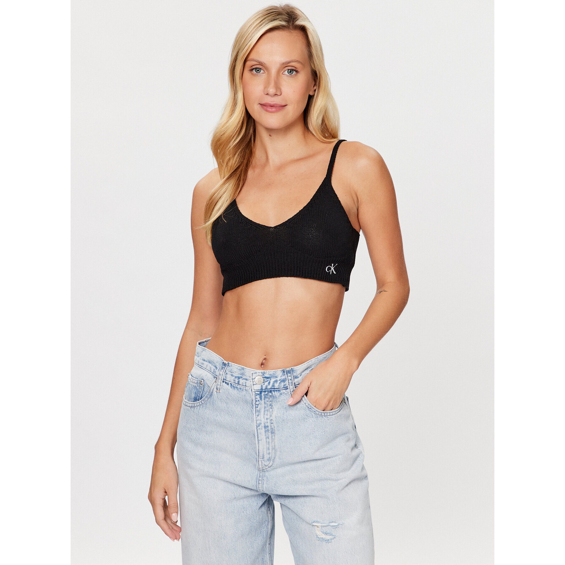 Calvin Klein Jeans Felső J20J221345 Fekete Regular Fit - Pepit.hu