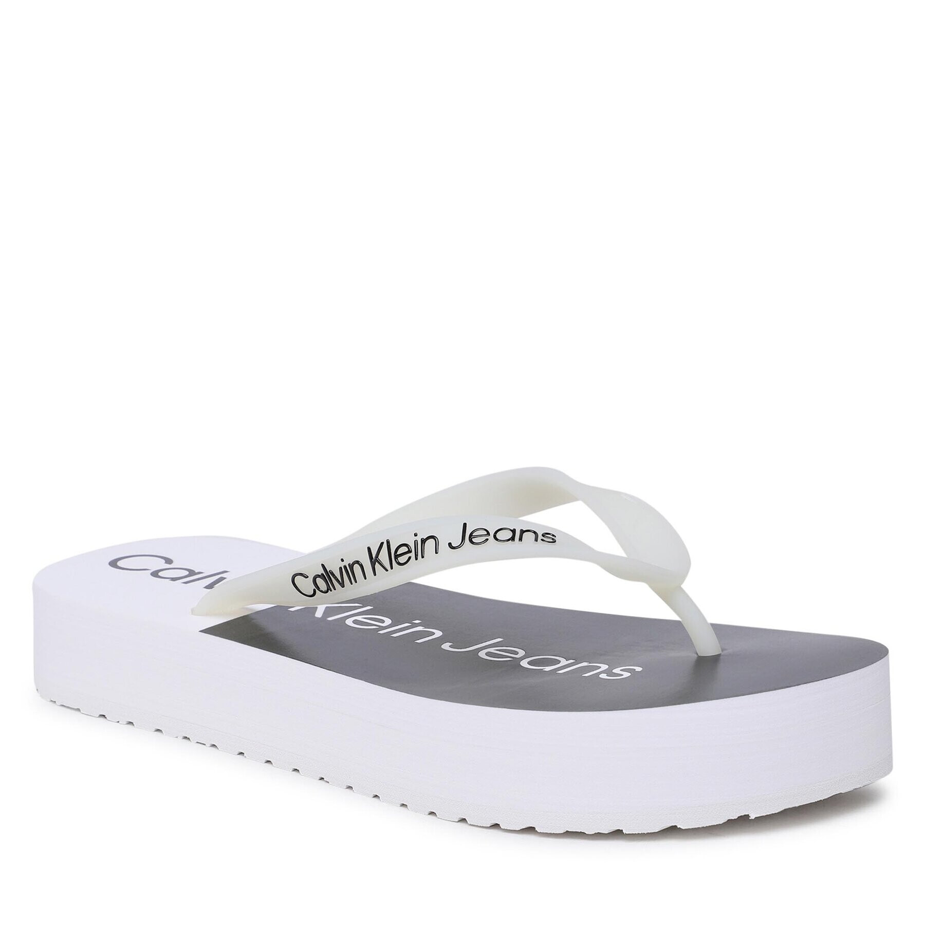 Calvin Klein Jeans Flip-flops Beach Sandal Flatform YW0YW00716 Fehér - Pepit.hu