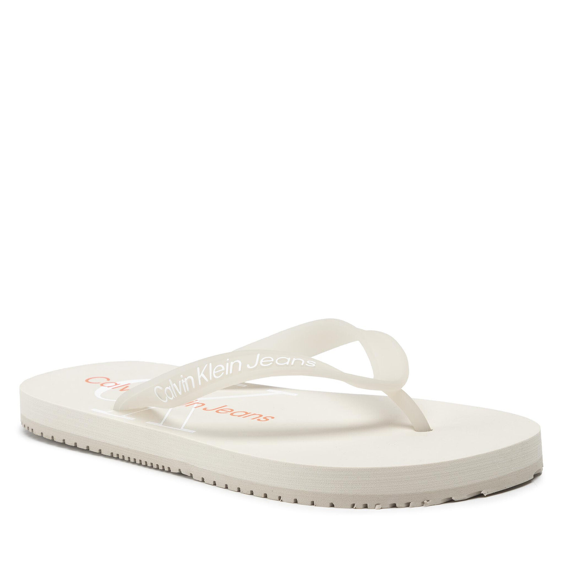 Calvin Klein Jeans Flip-flops Beach Sandal Monogram Tpu YW0YW00098 Fehér - Pepit.hu