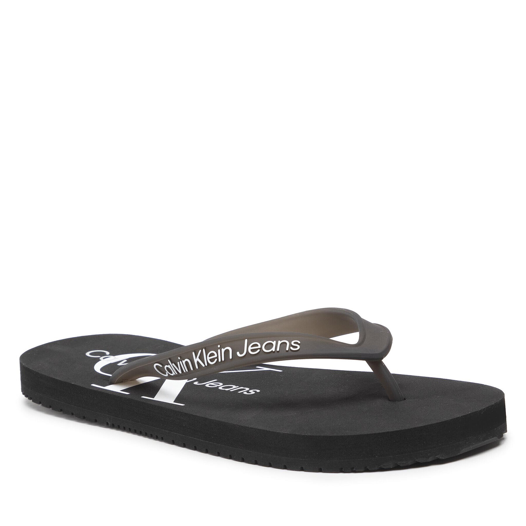 Calvin Klein Jeans Flip-flops Beach Sandal Monogram Tpu YW0YW00098 Fekete - Pepit.hu