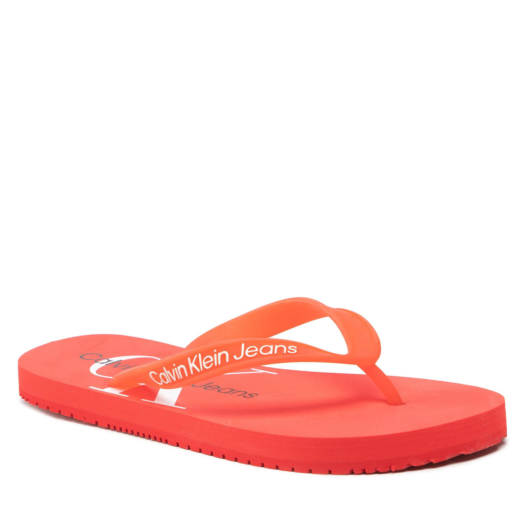 Calvin Klein Jeans Flip-flops Beach Sandal Monogram Tpu YW0YW00098 Piros - Pepit.hu