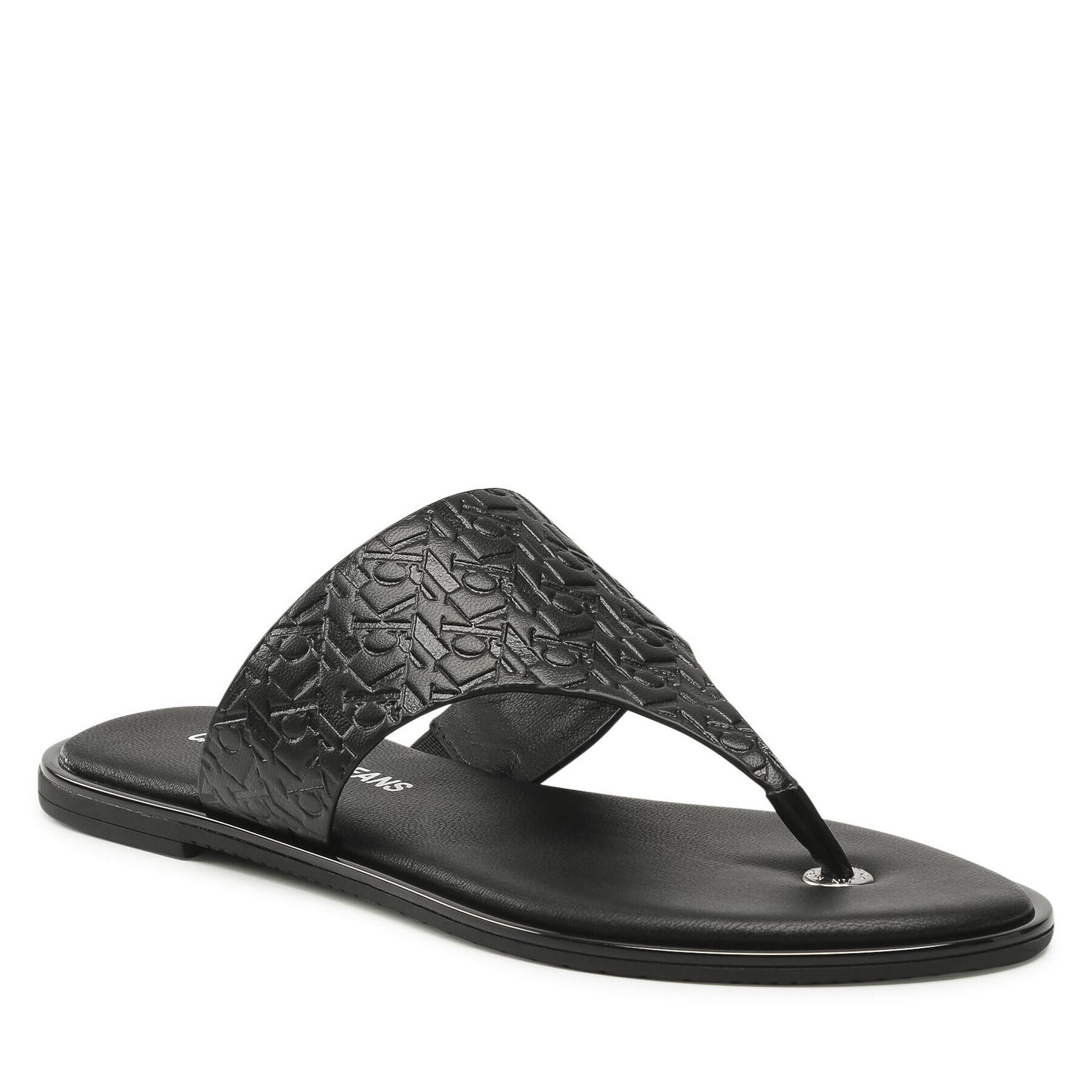 Calvin Klein Jeans Flip-flops Flat Sandal Toe Slide Em Pa-Pl YW0YW00142 Fekete - Pepit.hu