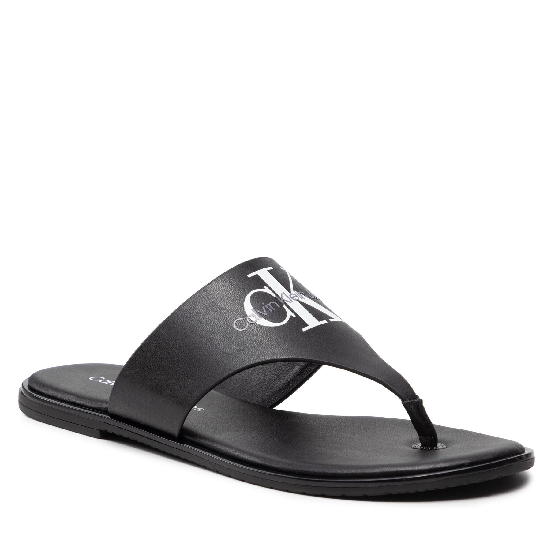 Calvin Klein Jeans Flip-flops Flat Sandal Toe Slide Lth YW0YW00538 Fekete - Pepit.hu