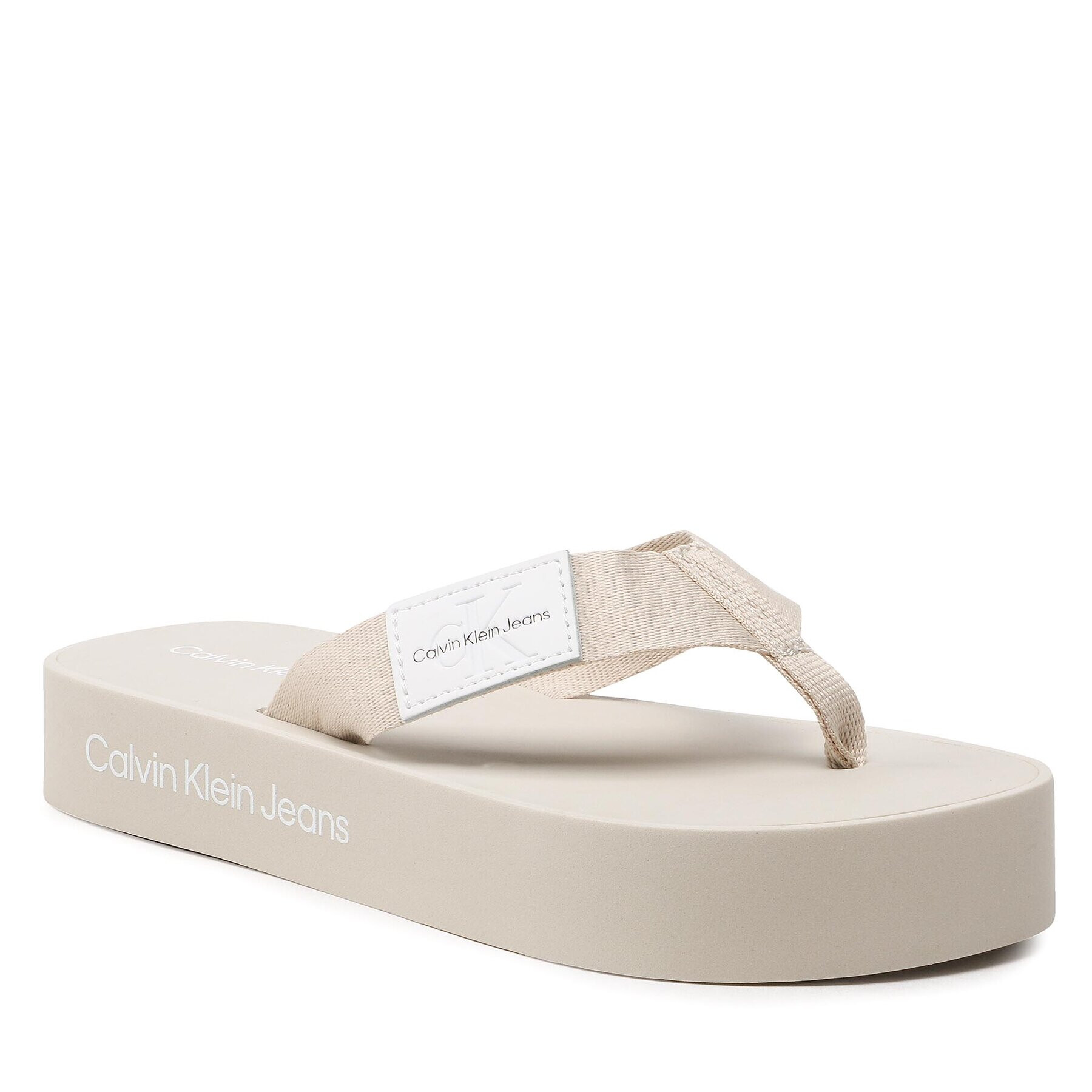 Calvin Klein Jeans Flip-flops Flatform Flipflop YW0YW00993 Bézs - Pepit.hu