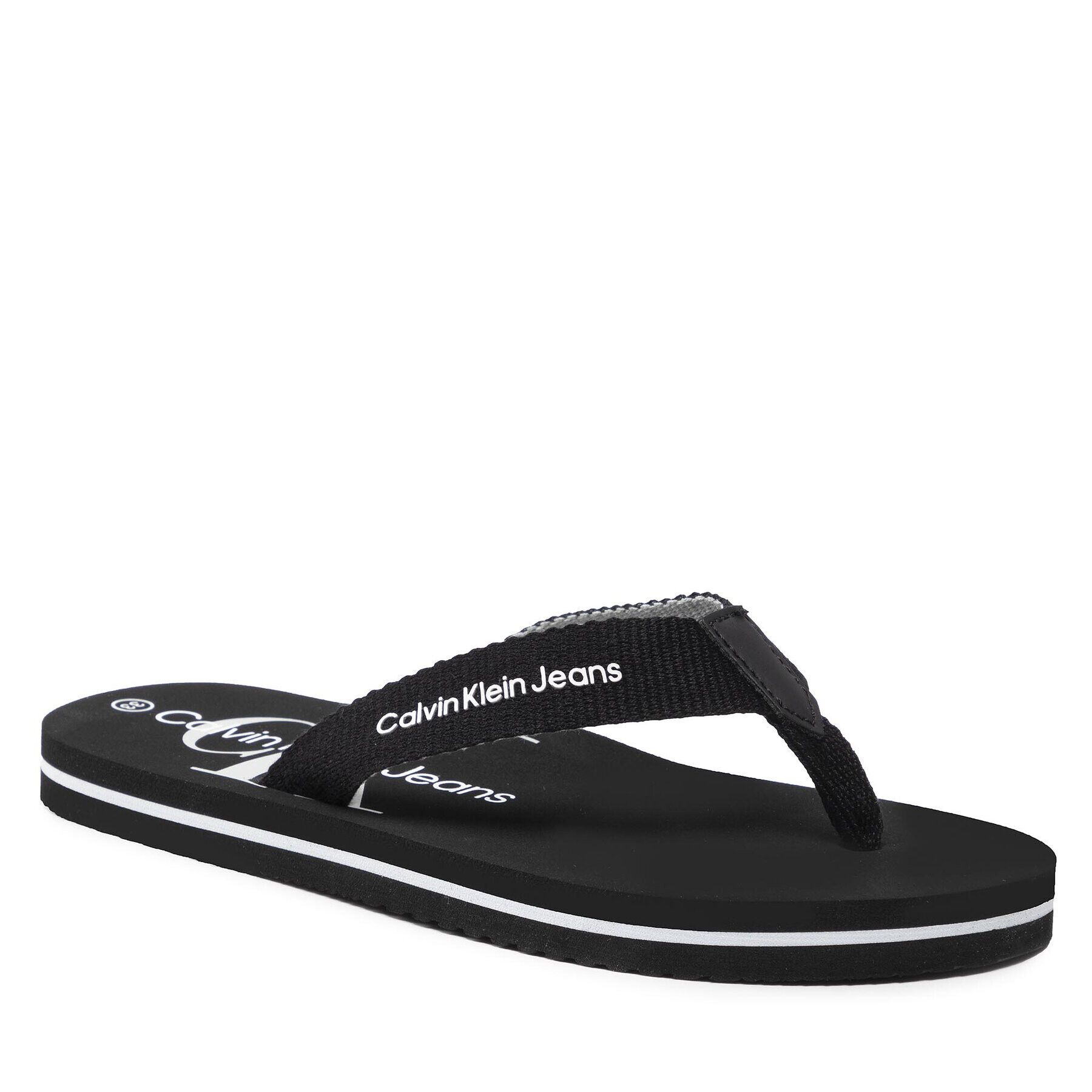 Calvin Klein Jeans Flip-flops Logo Print Flip Flop V3B8-80155-0058 S Fekete - Pepit.hu